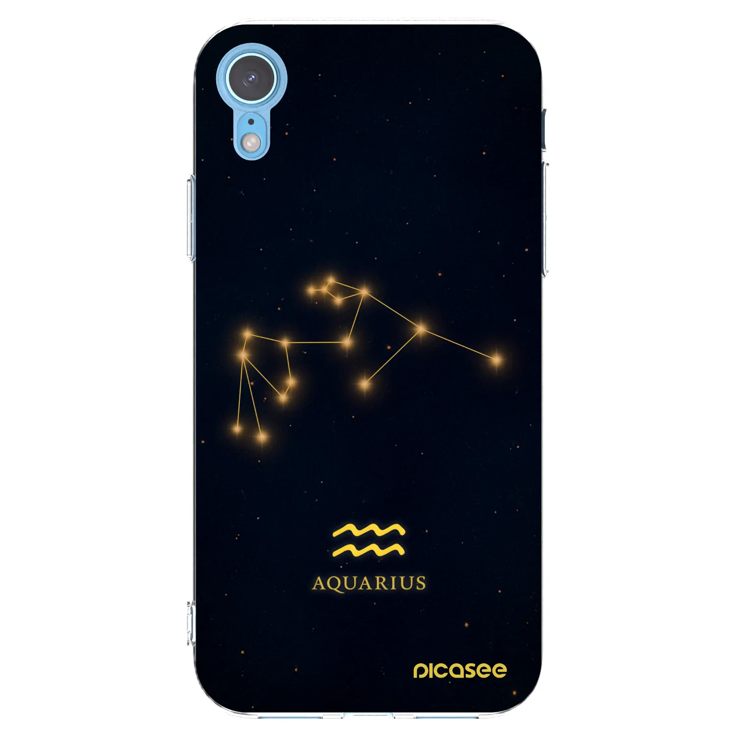 Picasee átlátszó szilikon tok az alábbi mobiltelefonokra Apple iPhone XR - AQUARIUS