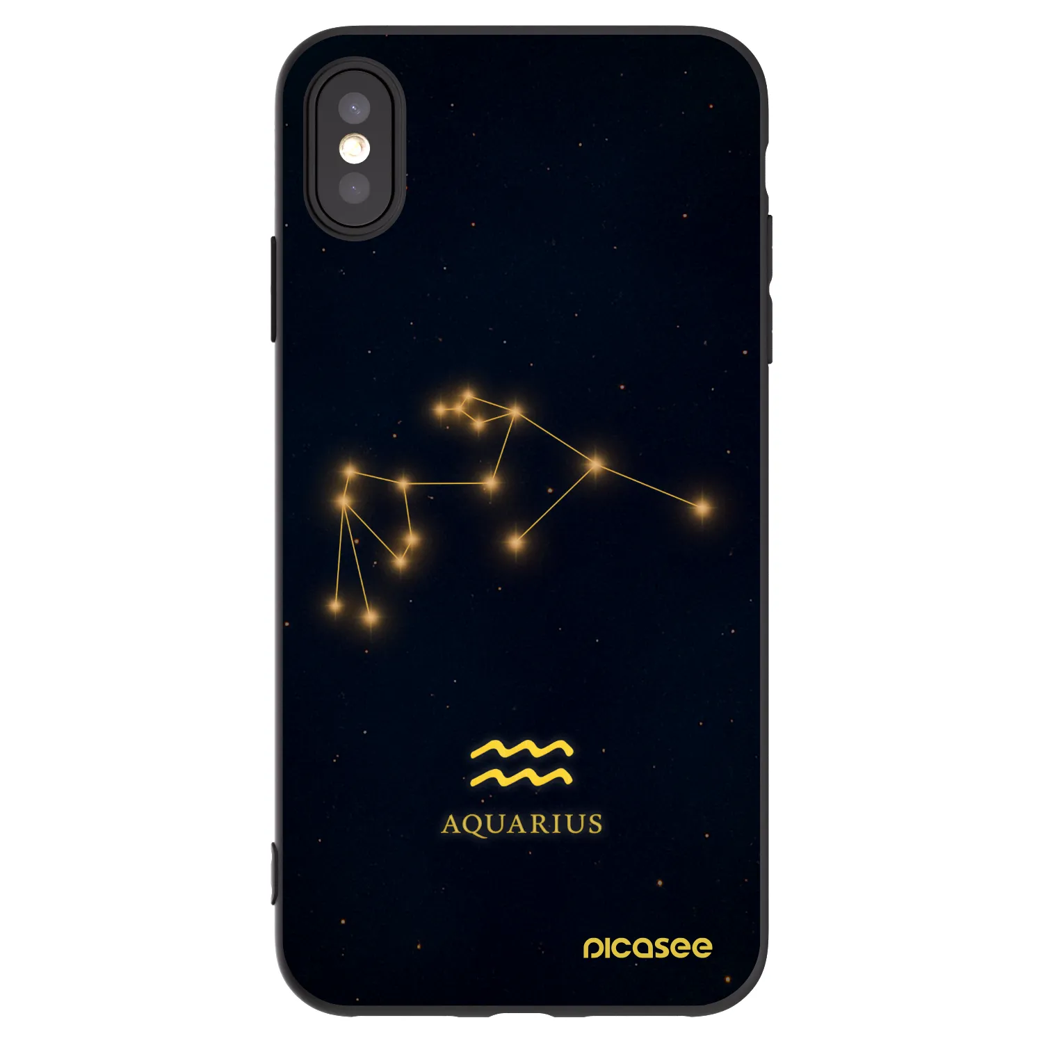 Picasee fekete szilikon tok az alábbi mobiltelefonokra Apple iPhone XS Max - AQUARIUS