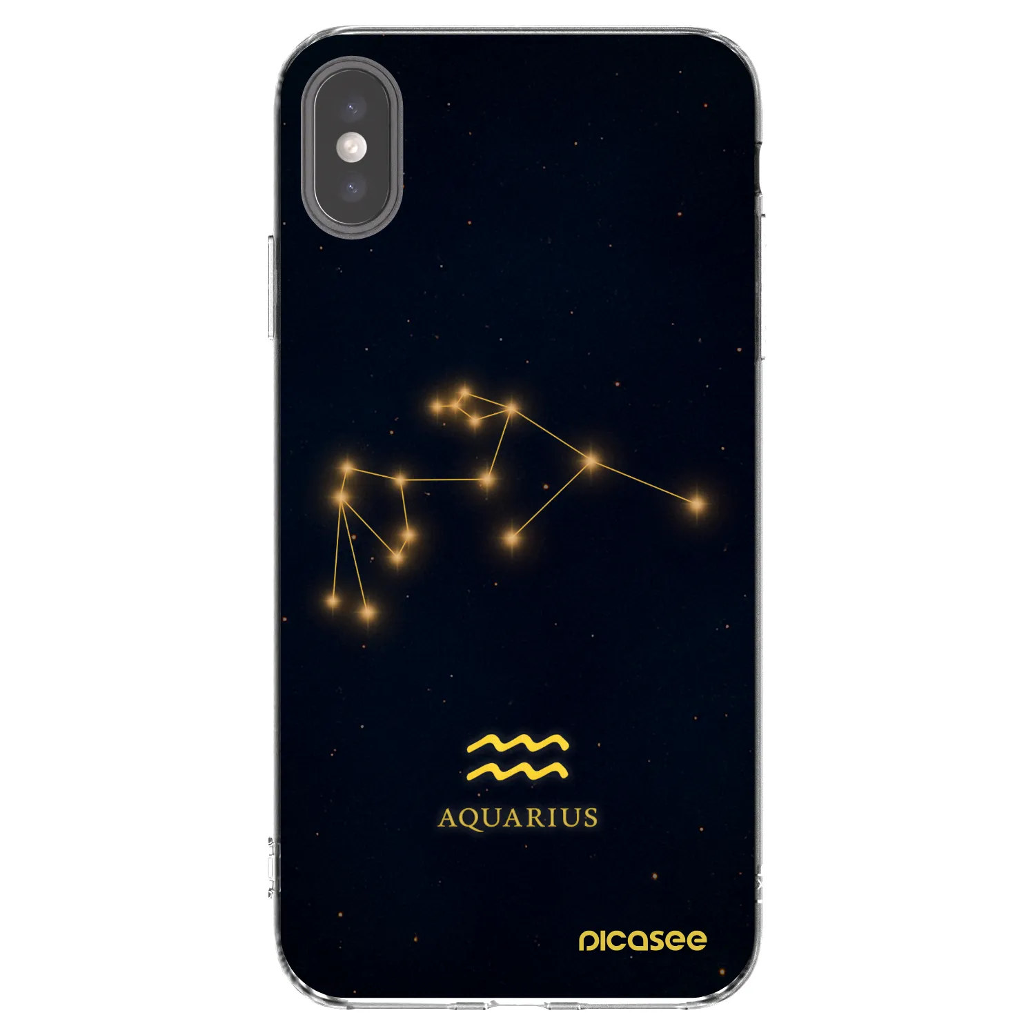 Picasee átlátszó szilikon tok az alábbi mobiltelefonokra Apple iPhone XS Max - AQUARIUS