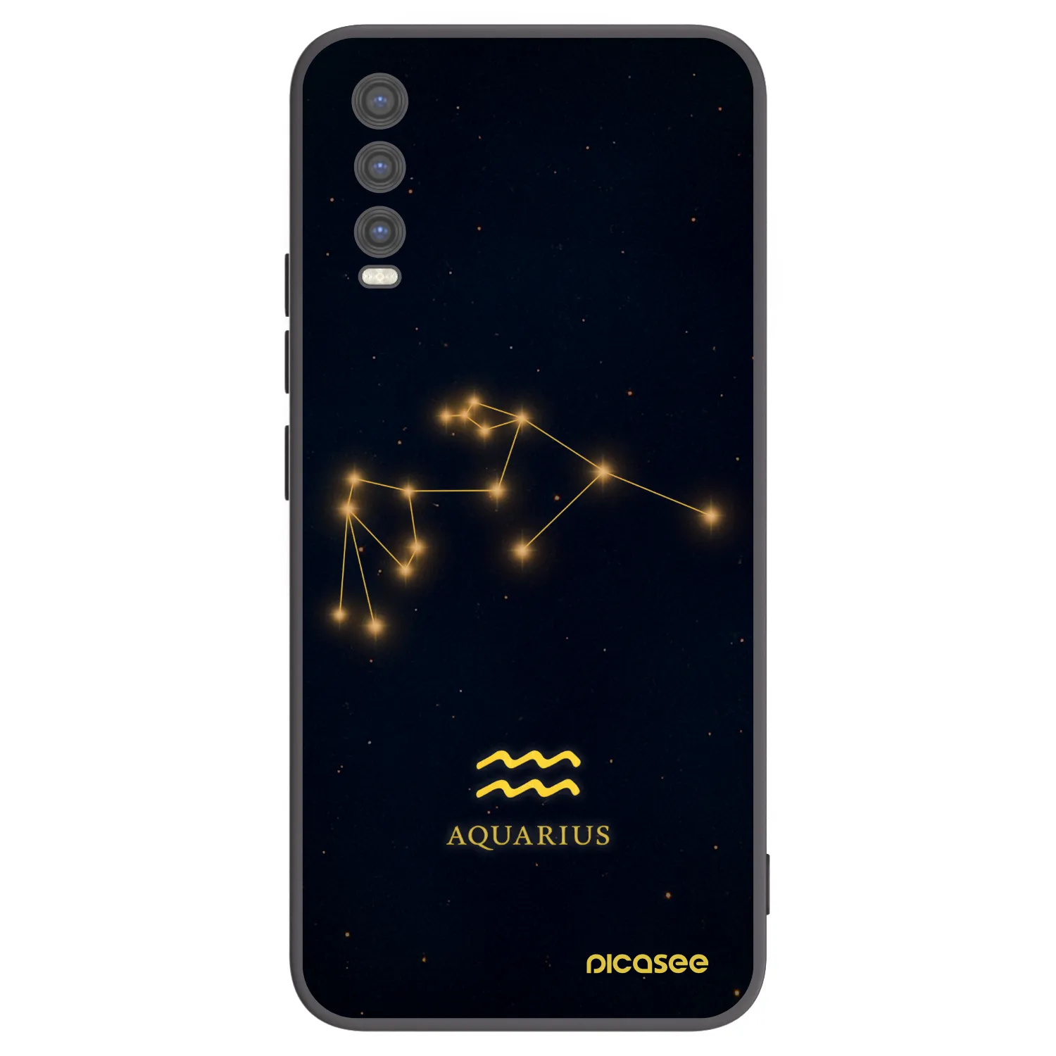 Picasee fekete szilikon tok az alábbi mobiltelefonokra Vivo Y20s - AQUARIUS