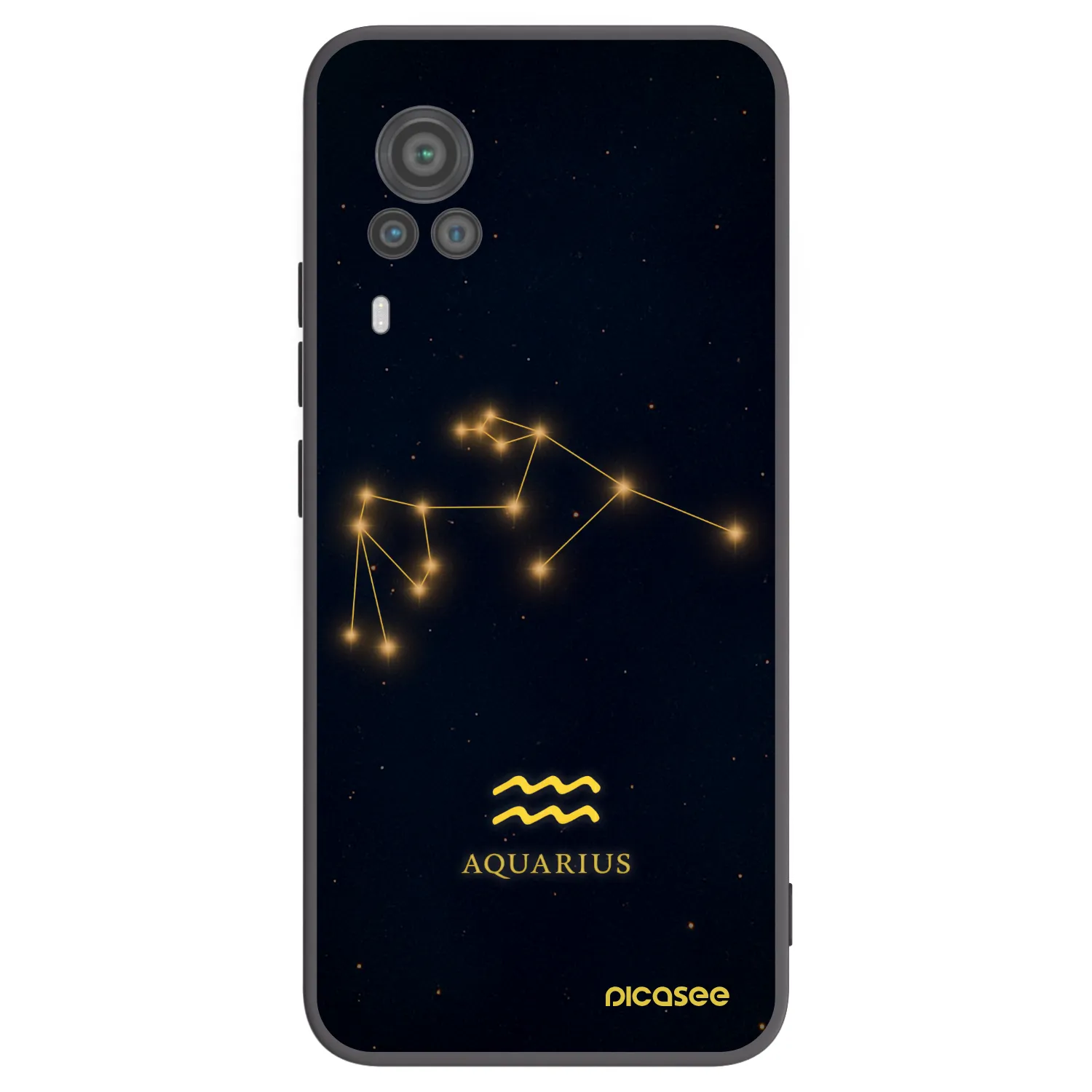 Picasee fekete szilikon tok az alábbi mobiltelefonokra Vivo X60 Pro 5G - AQUARIUS