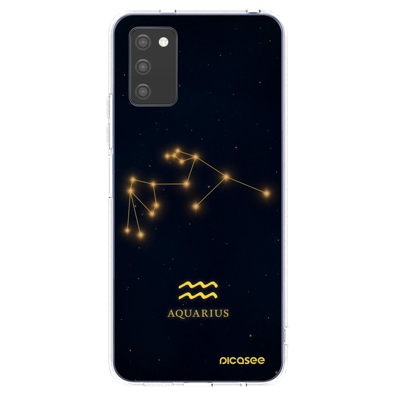 Picasee átlátszó szilikon tok az alábbi mobiltelefonokra Samsung Galaxy A03s A037G - AQUARIUS