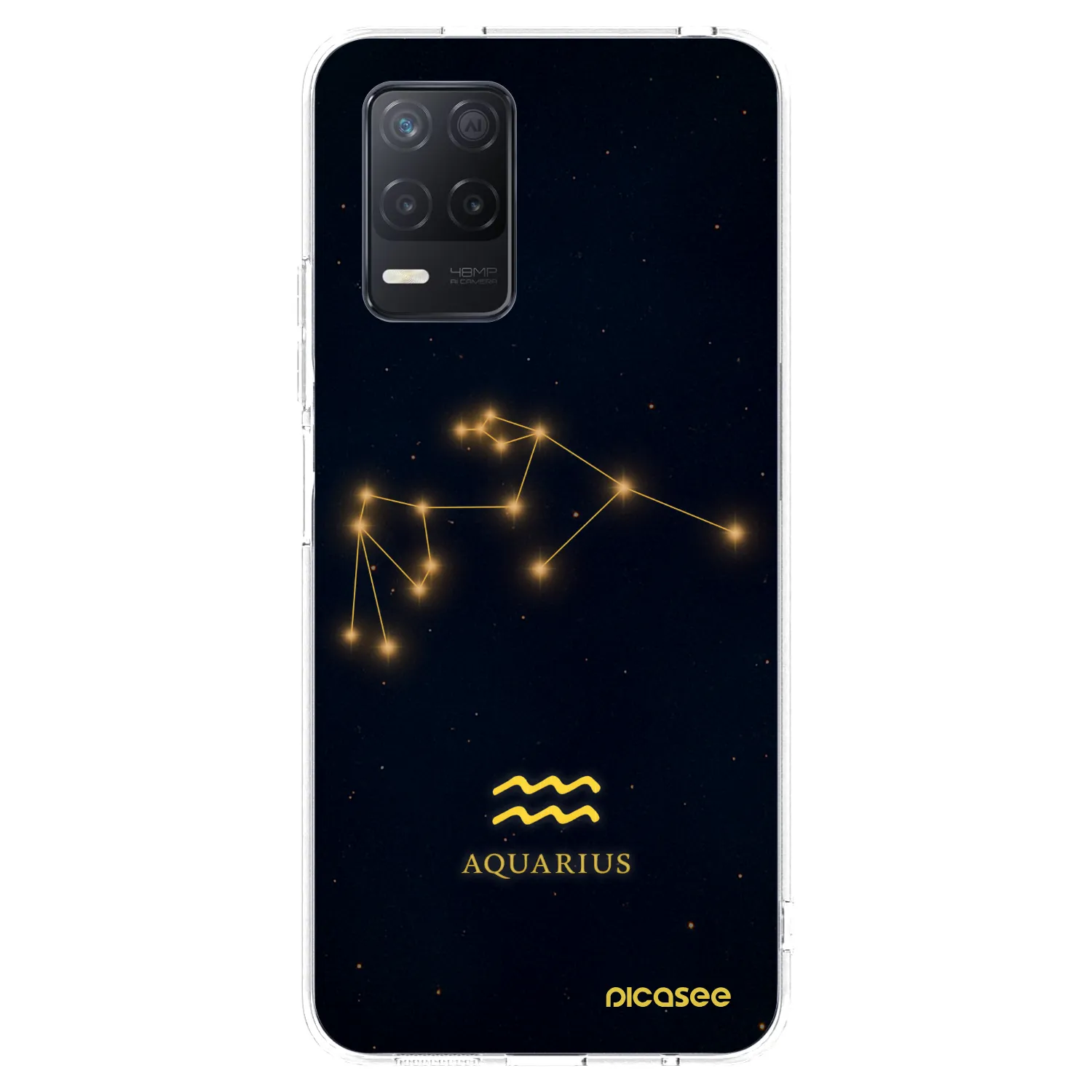 Picasee átlátszó szilikon tok az alábbi mobiltelefonokra Realme 8 5G - AQUARIUS