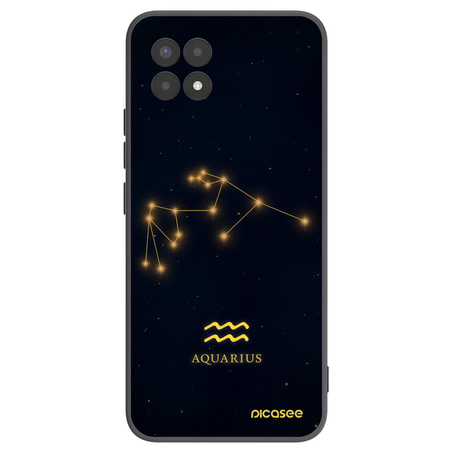 Picasee fekete szilikon tok az alábbi mobiltelefonokra Realme 8i - AQUARIUS