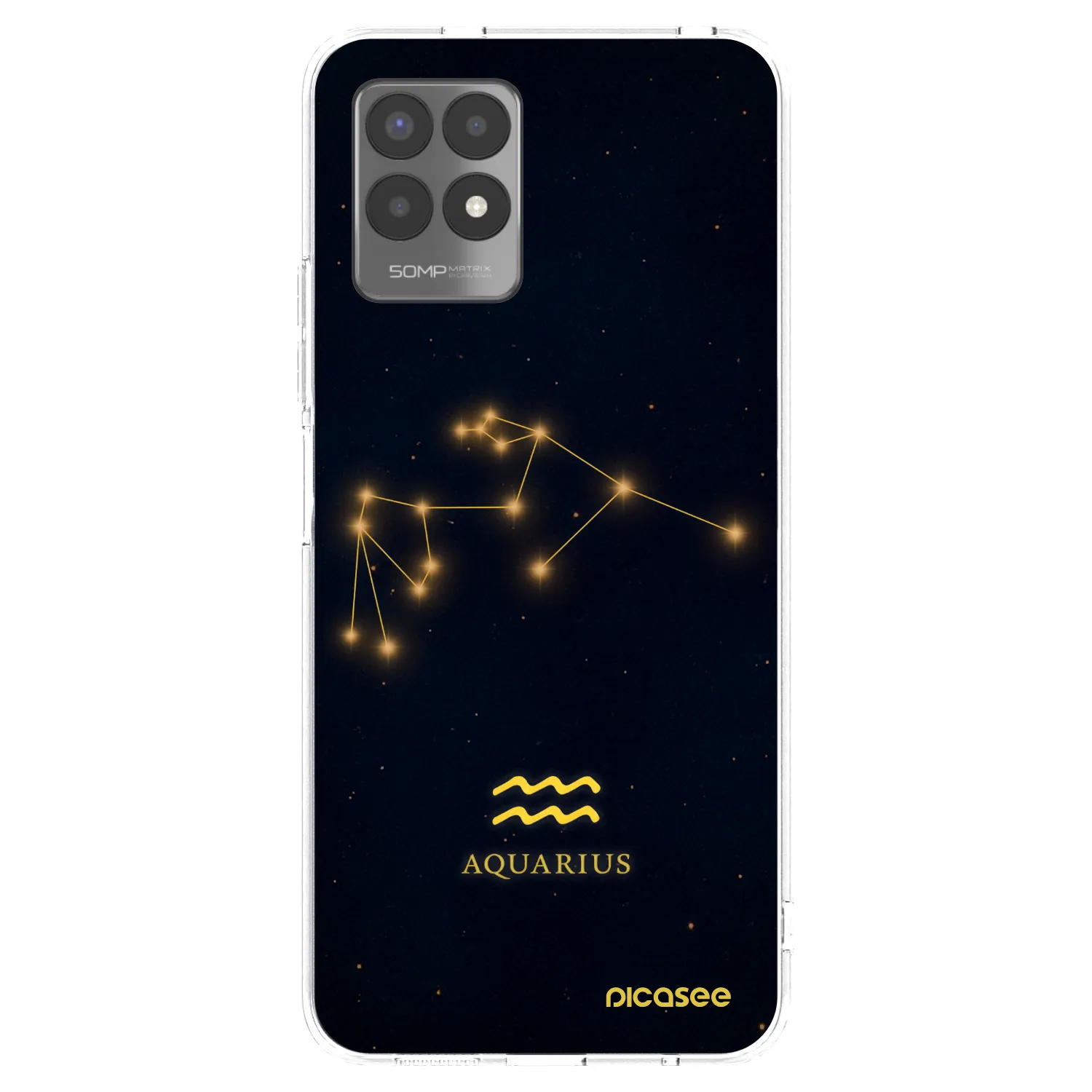 Picasee átlátszó szilikon tok az alábbi mobiltelefonokra Realme 8i - AQUARIUS