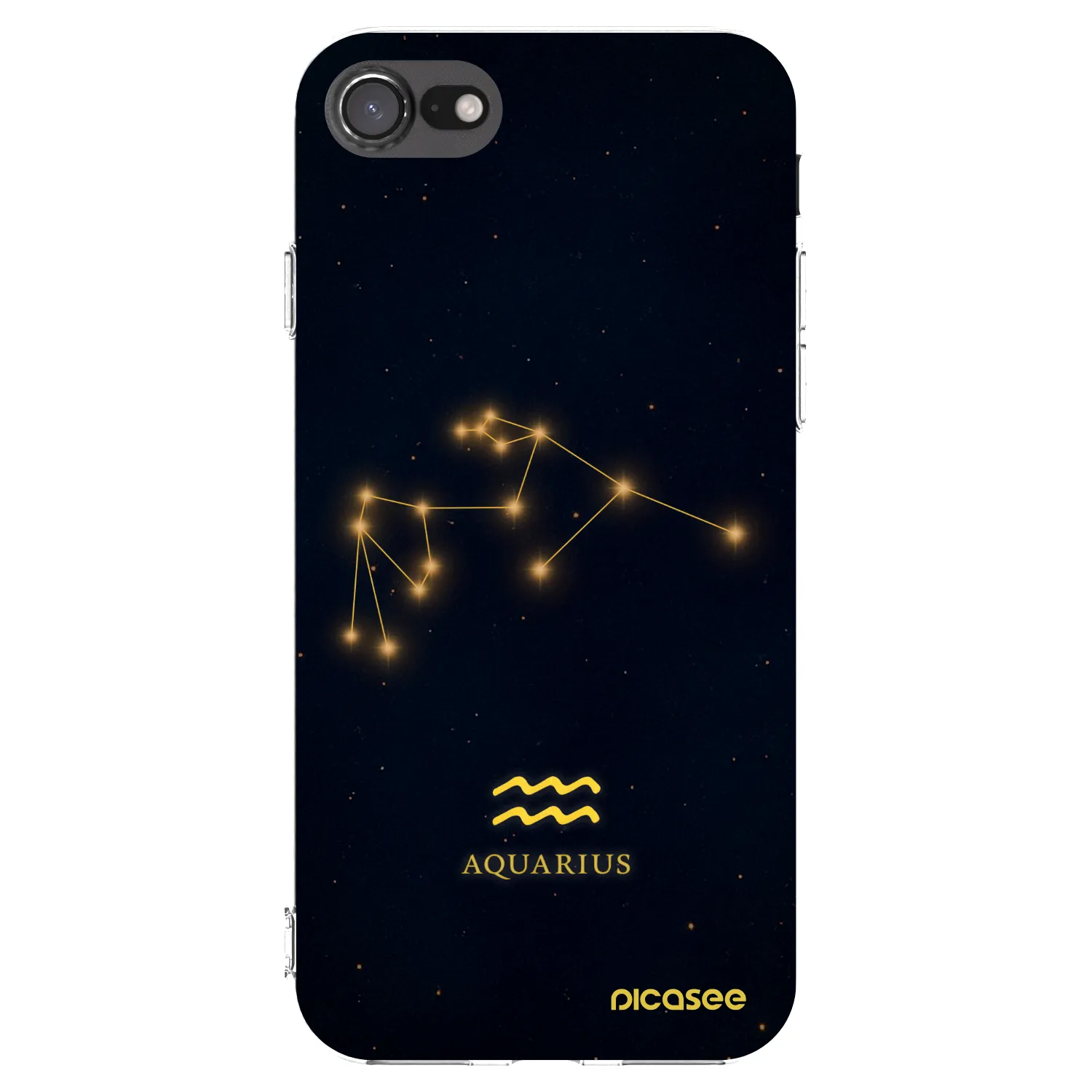 Picasee átlátszó szilikon tok az alábbi mobiltelefonokra Apple iPhone SE 2022 - AQUARIUS