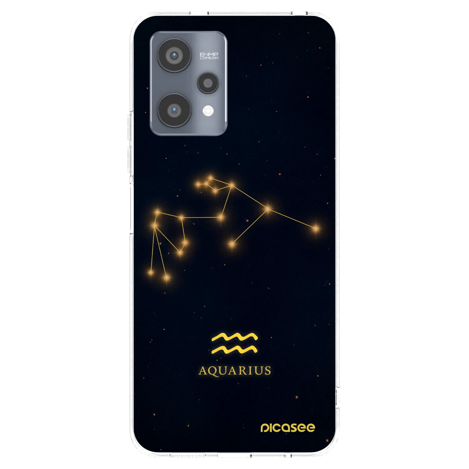 Picasee átlátszó szilikon tok az alábbi mobiltelefonokra Realme 9 Pro 5G - AQUARIUS