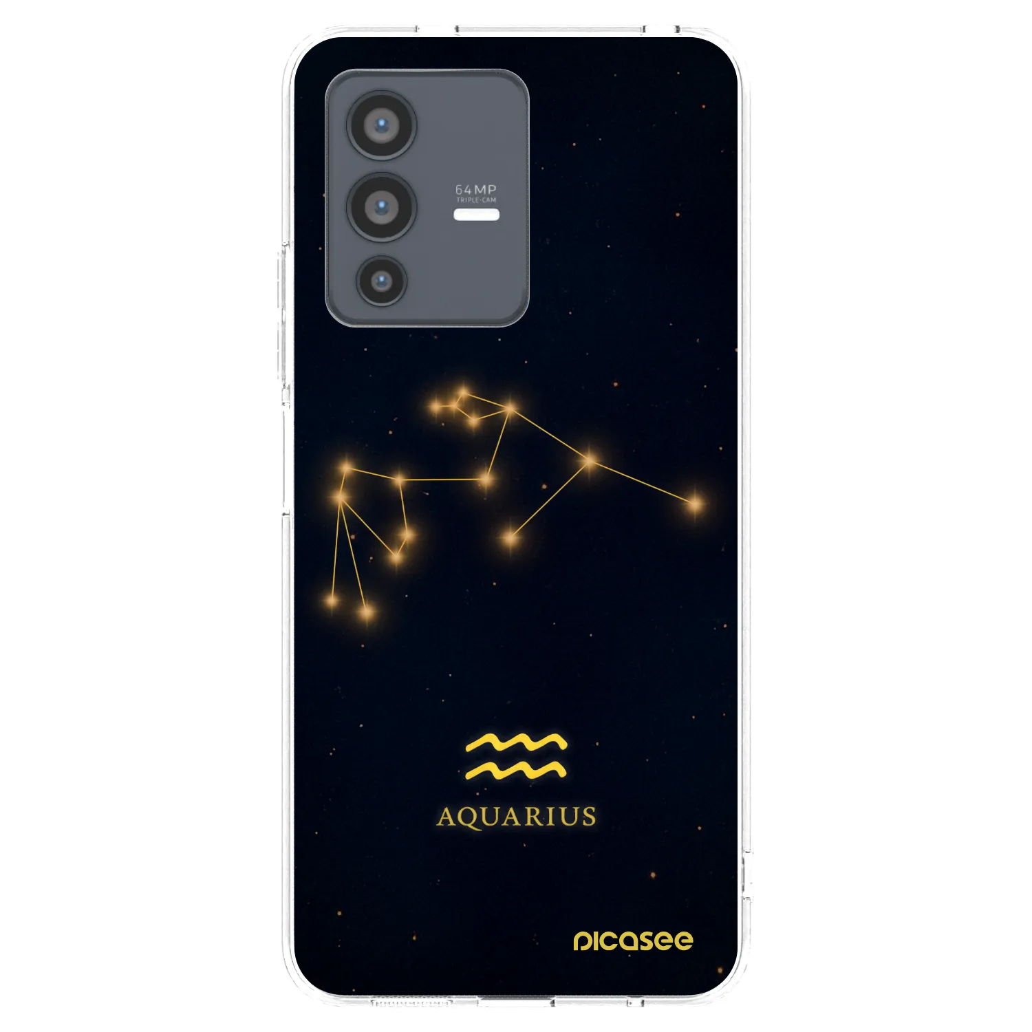 Picasee átlátszó szilikon tok az alábbi mobiltelefonokra Vivo V23 5G - AQUARIUS