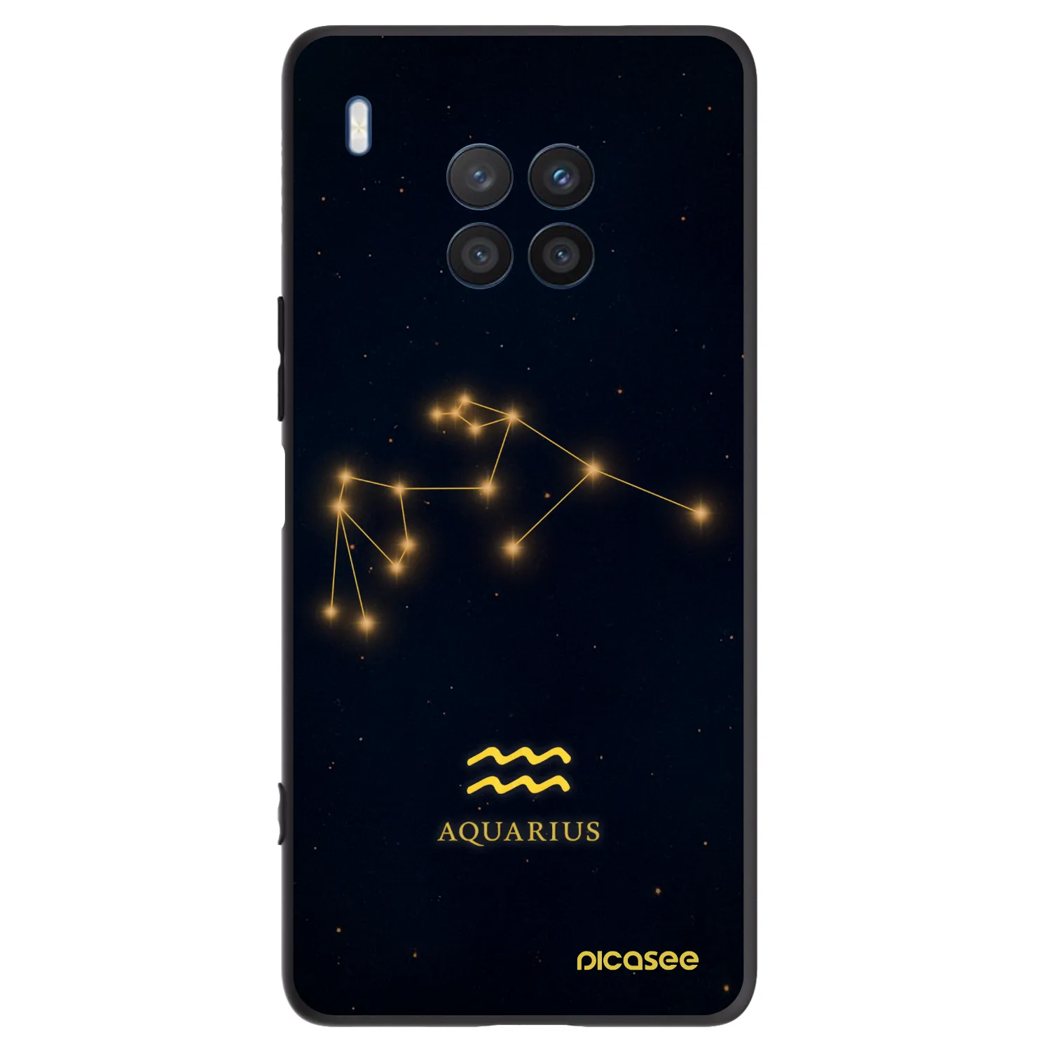 Picasee fekete szilikon tok az alábbi mobiltelefonokra Honor 50 Lite - AQUARIUS
