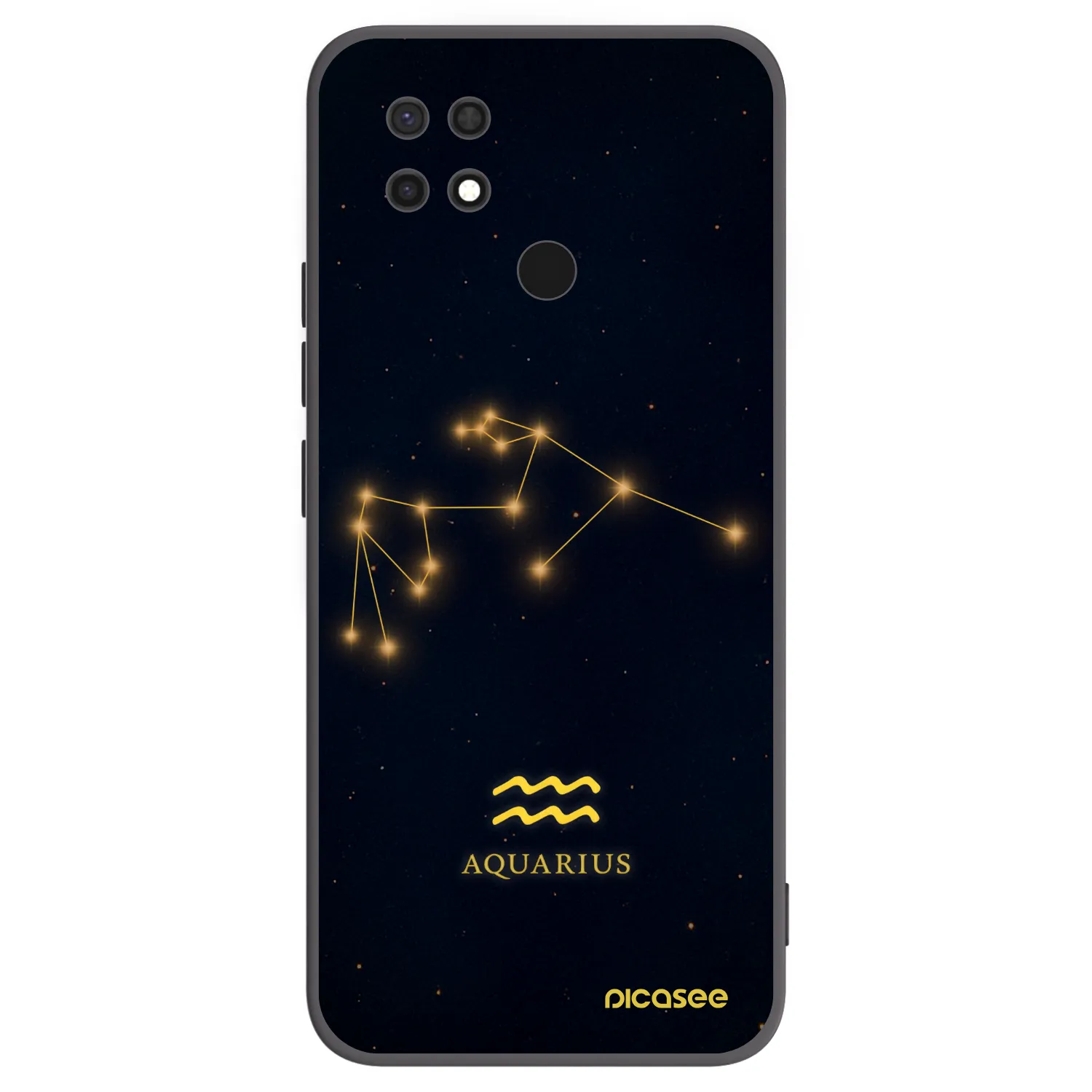 Picasee fekete szilikon tok az alábbi mobiltelefonokra Xiaomi Redmi 10C - AQUARIUS