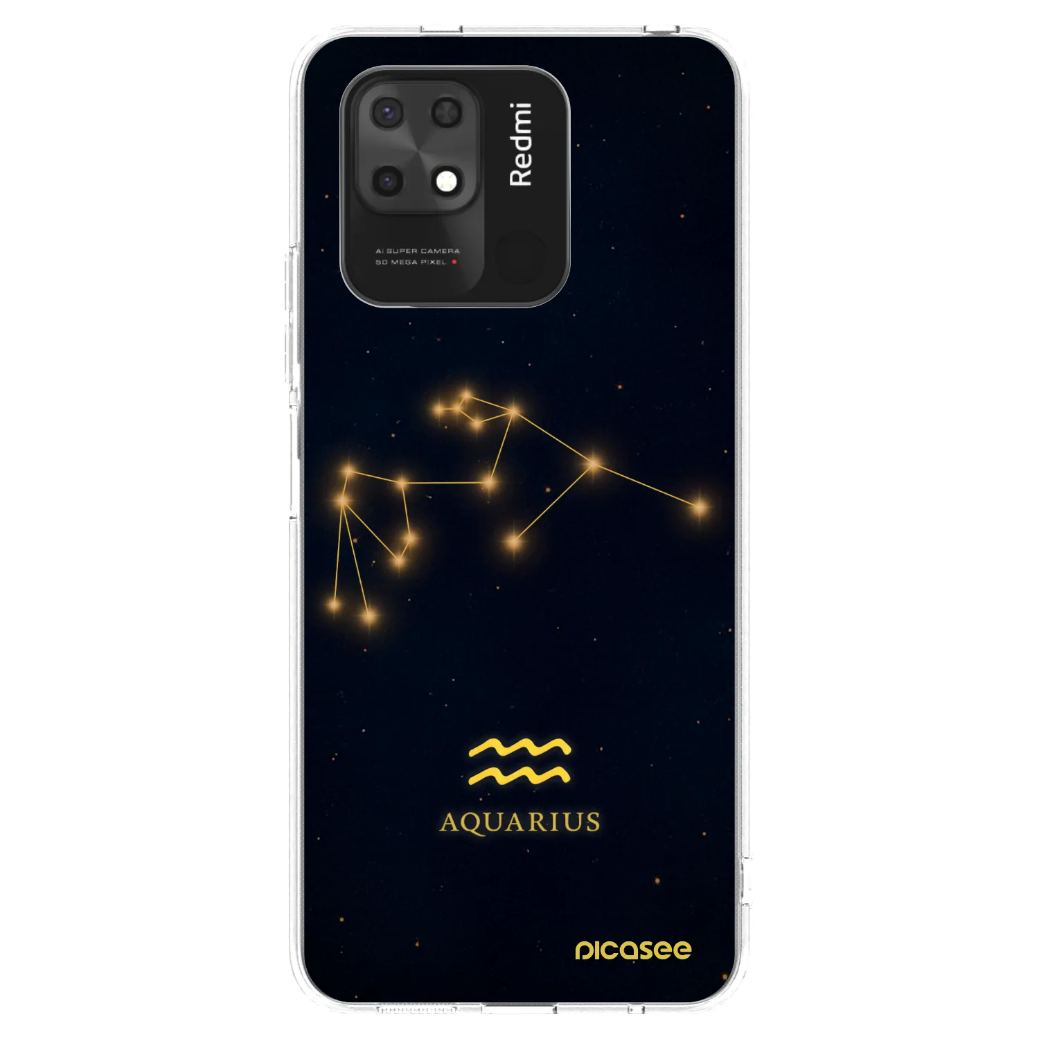 Picasee átlátszó szilikon tok az alábbi mobiltelefonokra Xiaomi Redmi 10C - AQUARIUS