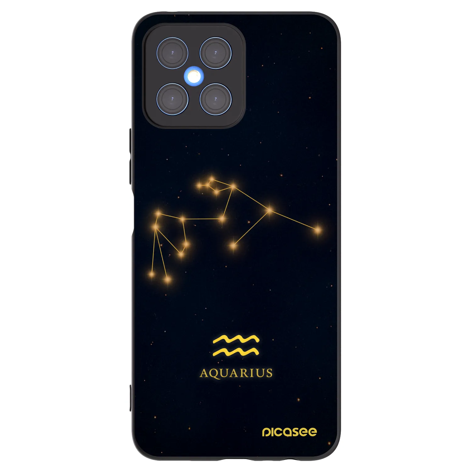 Picasee fekete szilikon tok az alábbi mobiltelefonokra Honor X8 4G - AQUARIUS