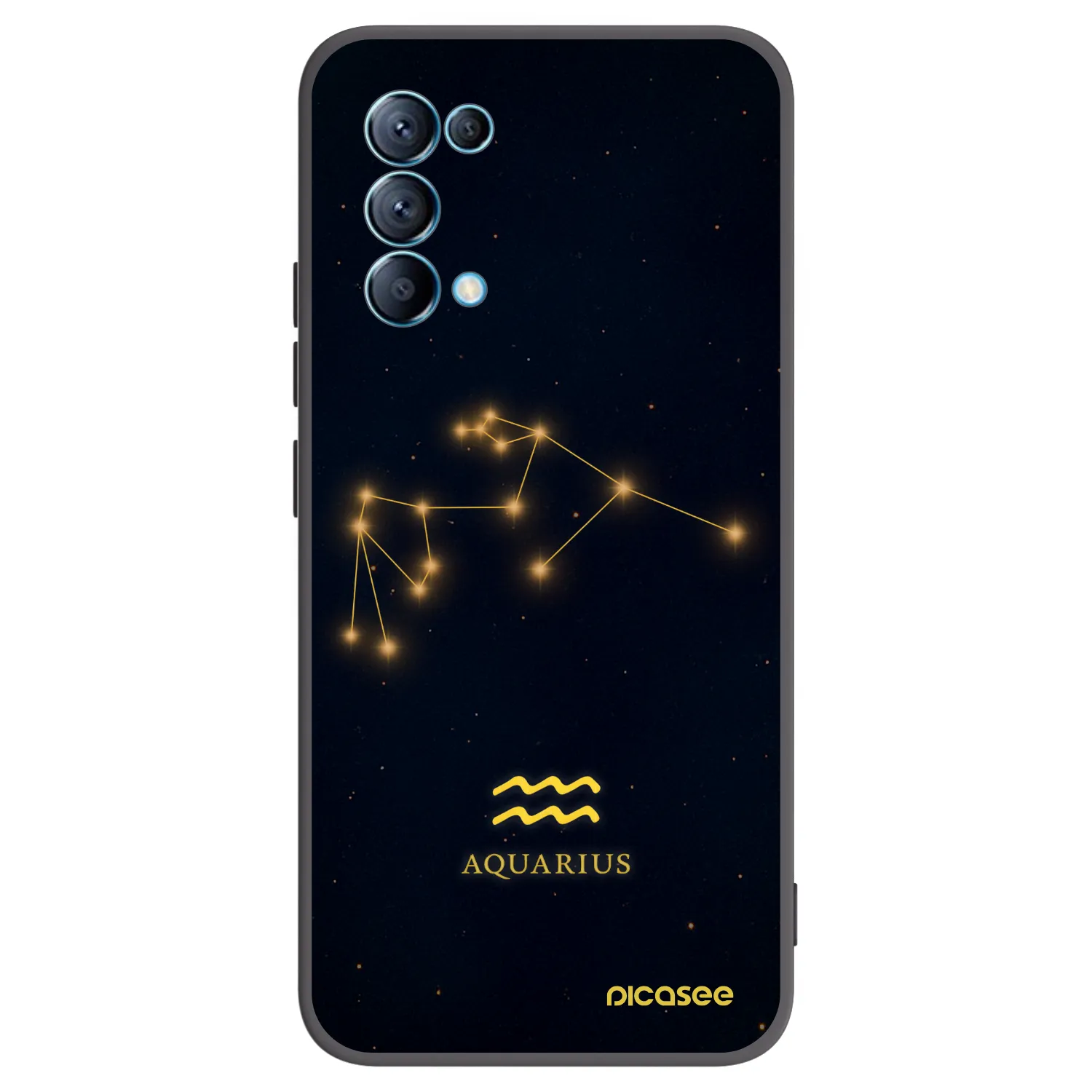Picasee fekete szilikon tok az alábbi mobiltelefonokra OPPO Reno 5 5G - AQUARIUS