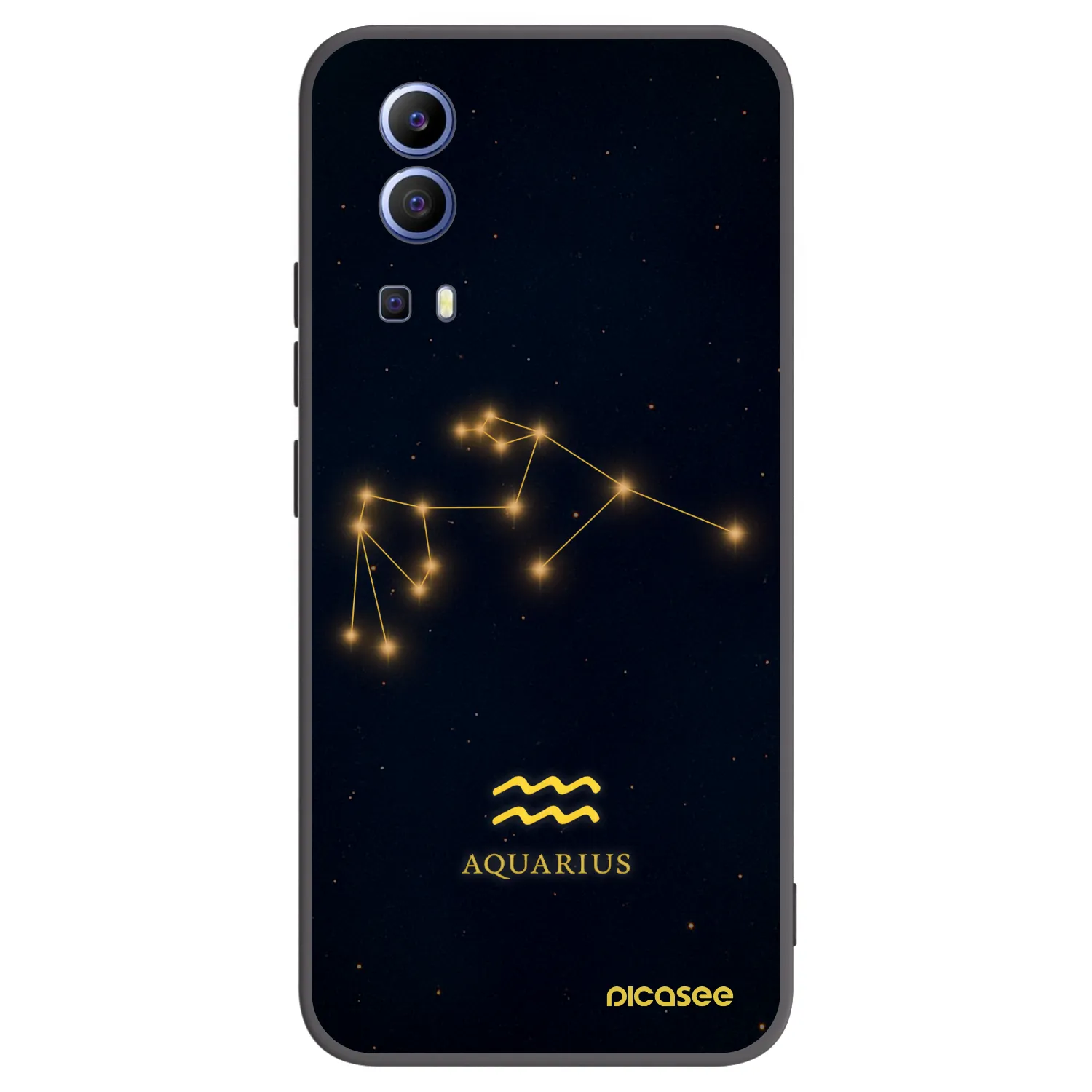 Picasee fekete szilikon tok az alábbi mobiltelefonokra Vivo Y52 5G - AQUARIUS