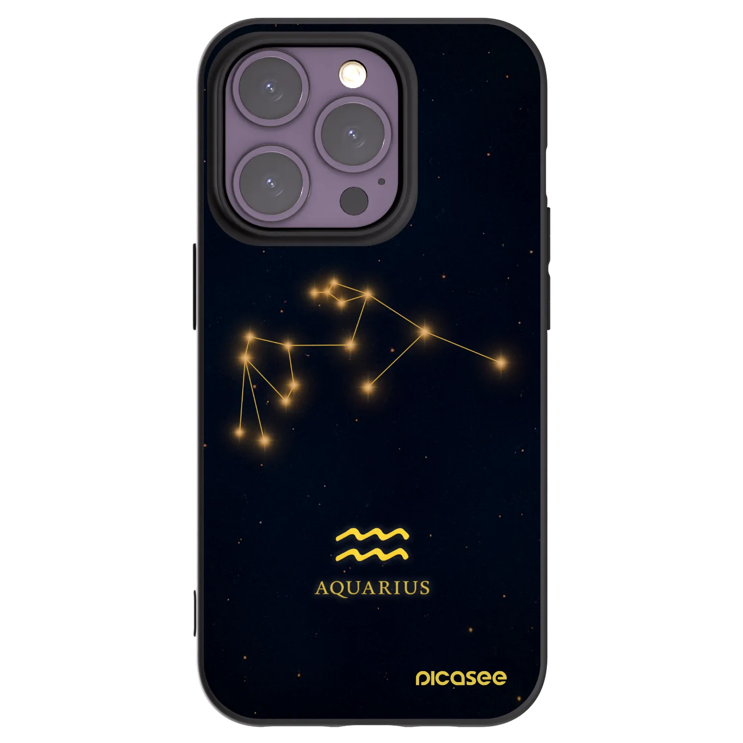 Picasee fekete szilikon tok az alábbi mobiltelefonokra Apple iPhone 14 Pro - AQUARIUS