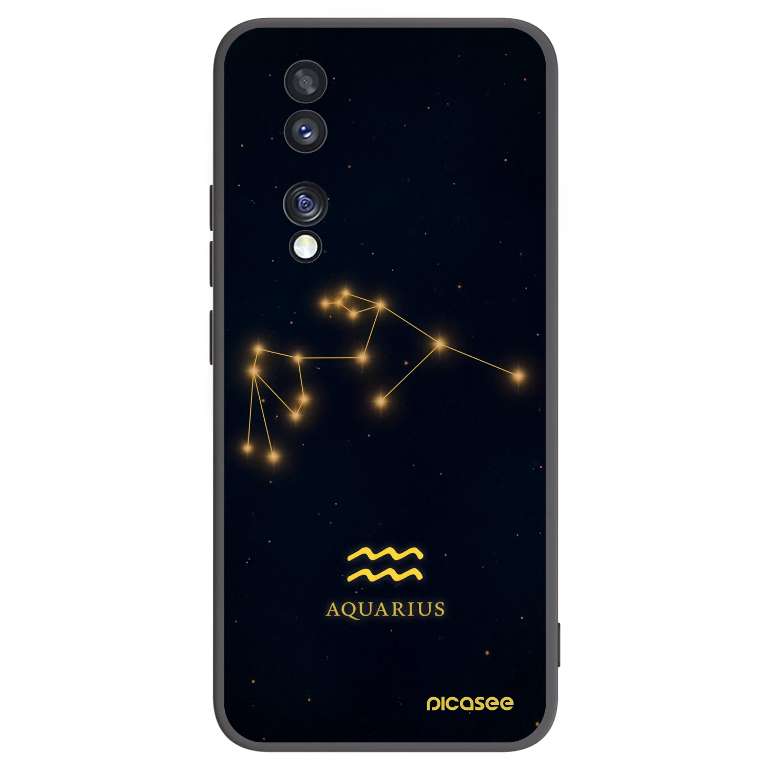 Picasee fekete szilikon tok az alábbi mobiltelefonokra Honor 70 - AQUARIUS