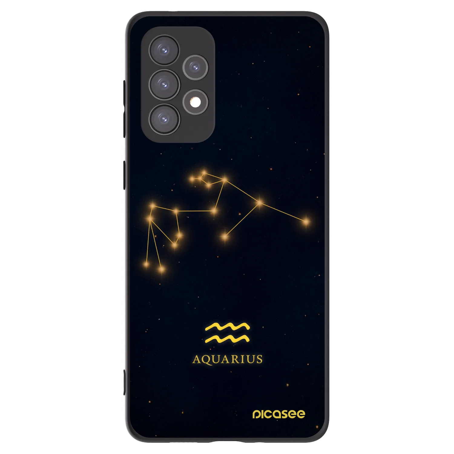 Picasee fekete szilikon tok az alábbi mobiltelefonokra Samsung Galaxy A73 5G - AQUARIUS