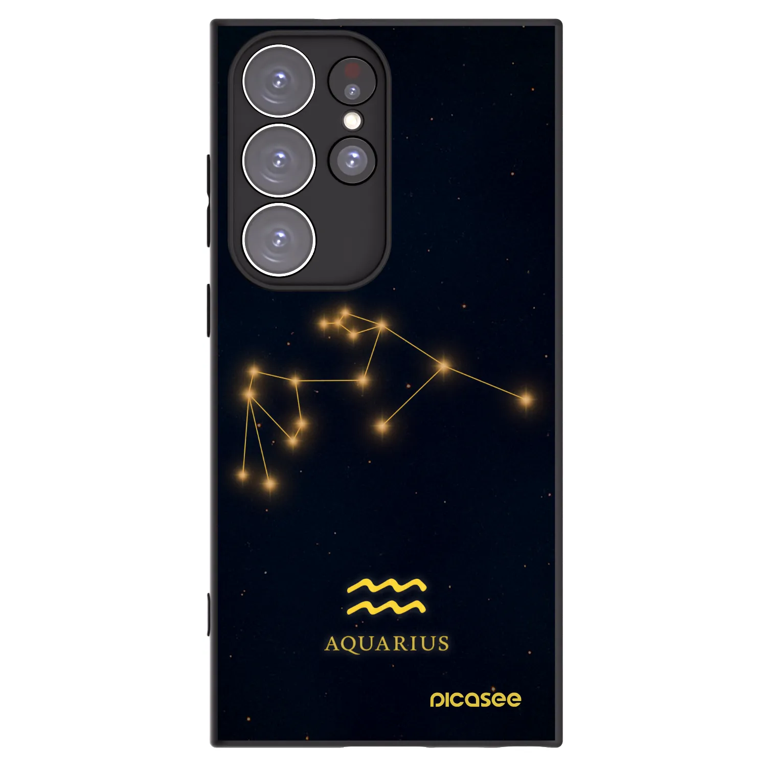 Picasee fekete szilikon tok az alábbi mobiltelefonokra Samsung Galaxy S23 Ultra 5G - AQUARIUS