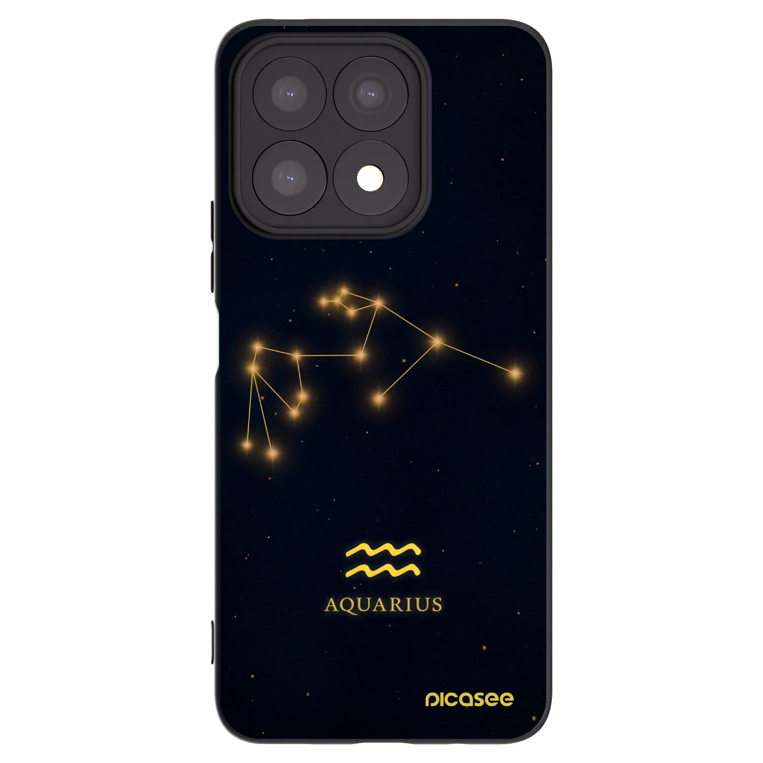 Picasee fekete szilikon tok az alábbi mobiltelefonokra Honor X8a - AQUARIUS