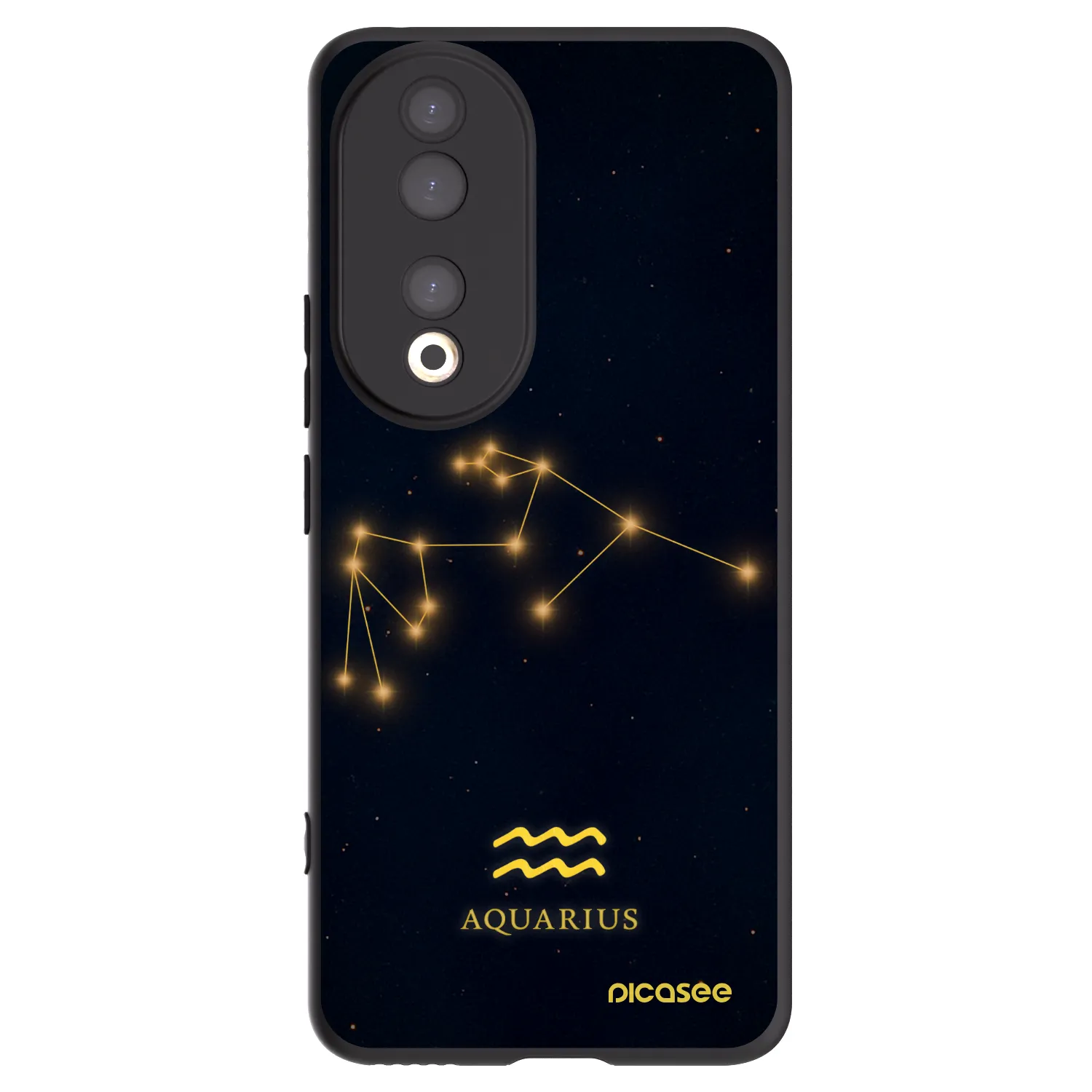 Picasee fekete szilikon tok az alábbi mobiltelefonokra Honor 90 5G - AQUARIUS