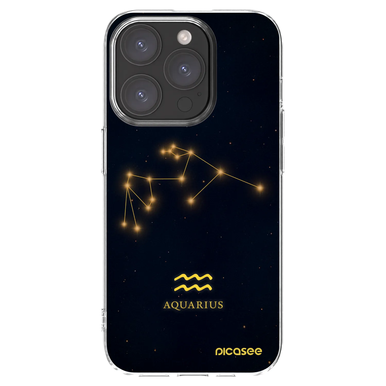 Picasee átlátszó szilikon tok az alábbi mobiltelefonokra Apple iPhone 15 Pro - AQUARIUS