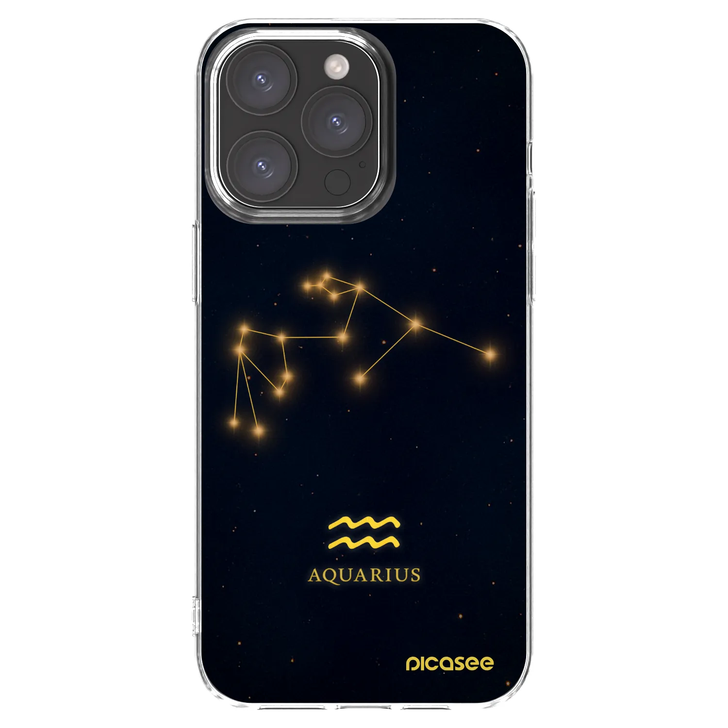 Picasee átlátszó szilikon tok az alábbi mobiltelefonokra Apple iPhone 15 Pro Max - AQUARIUS