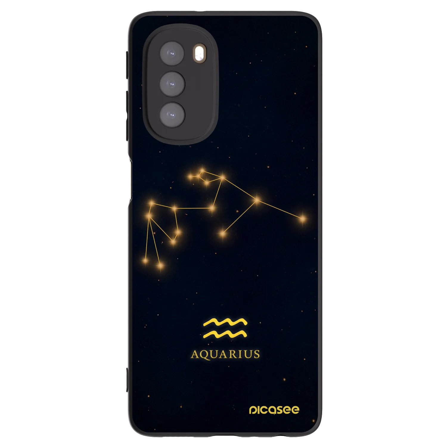 Picasee fekete szilikon tok az alábbi mobiltelefonokra Motorola Moto G51 - AQUARIUS