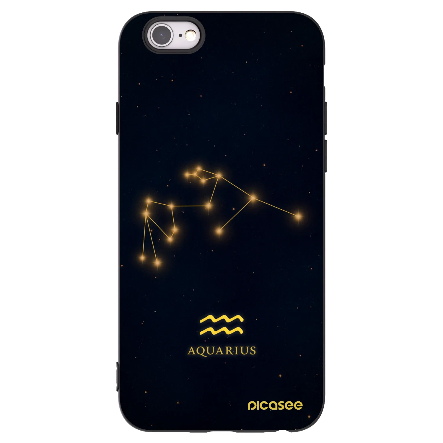 Picasee fekete szilikon tok az alábbi mobiltelefonokra Apple iPhone 6/6S - AQUARIUS