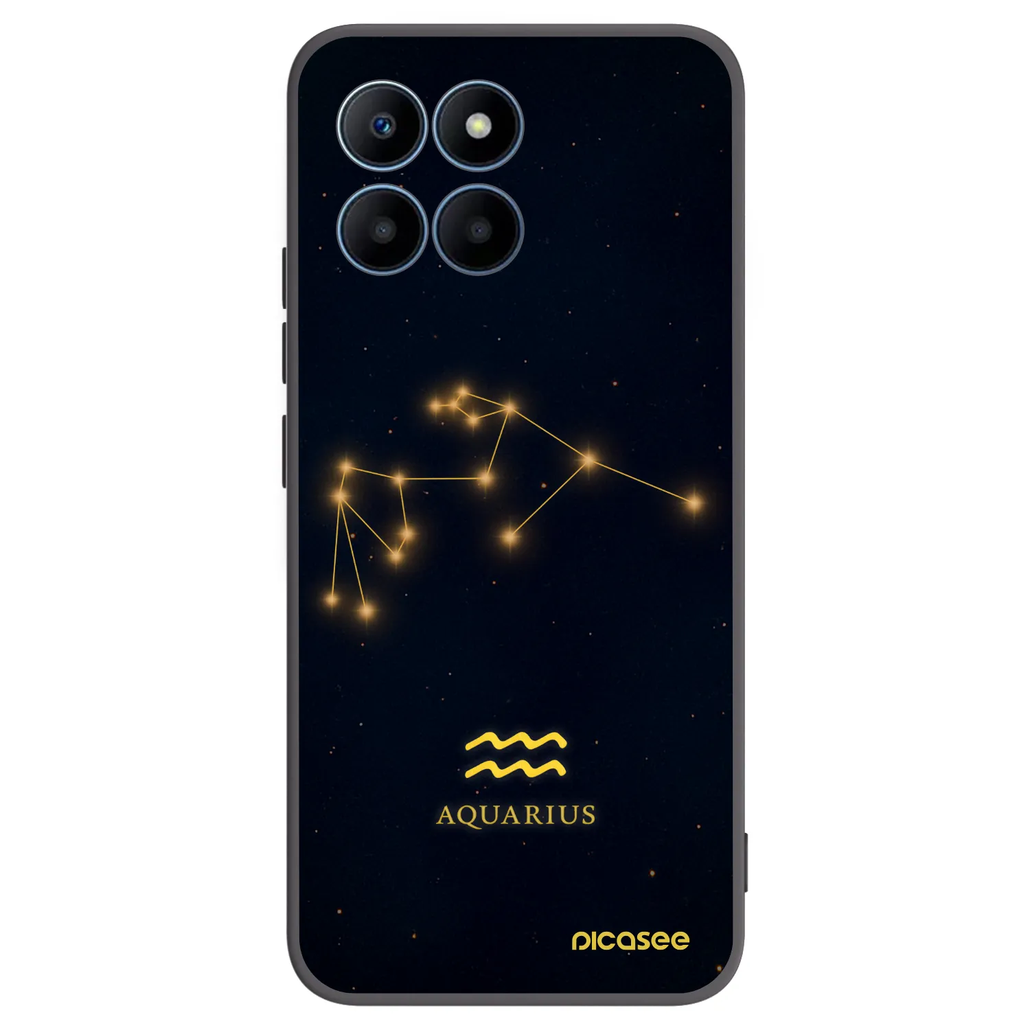 Picasee fekete szilikon tok az alábbi mobiltelefonokra Honor 70 Lite - AQUARIUS
