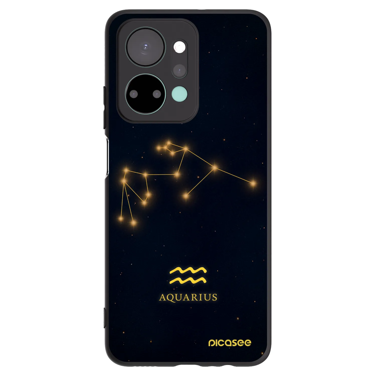 Picasee fekete szilikon tok az alábbi mobiltelefonokra Honor X7a - AQUARIUS