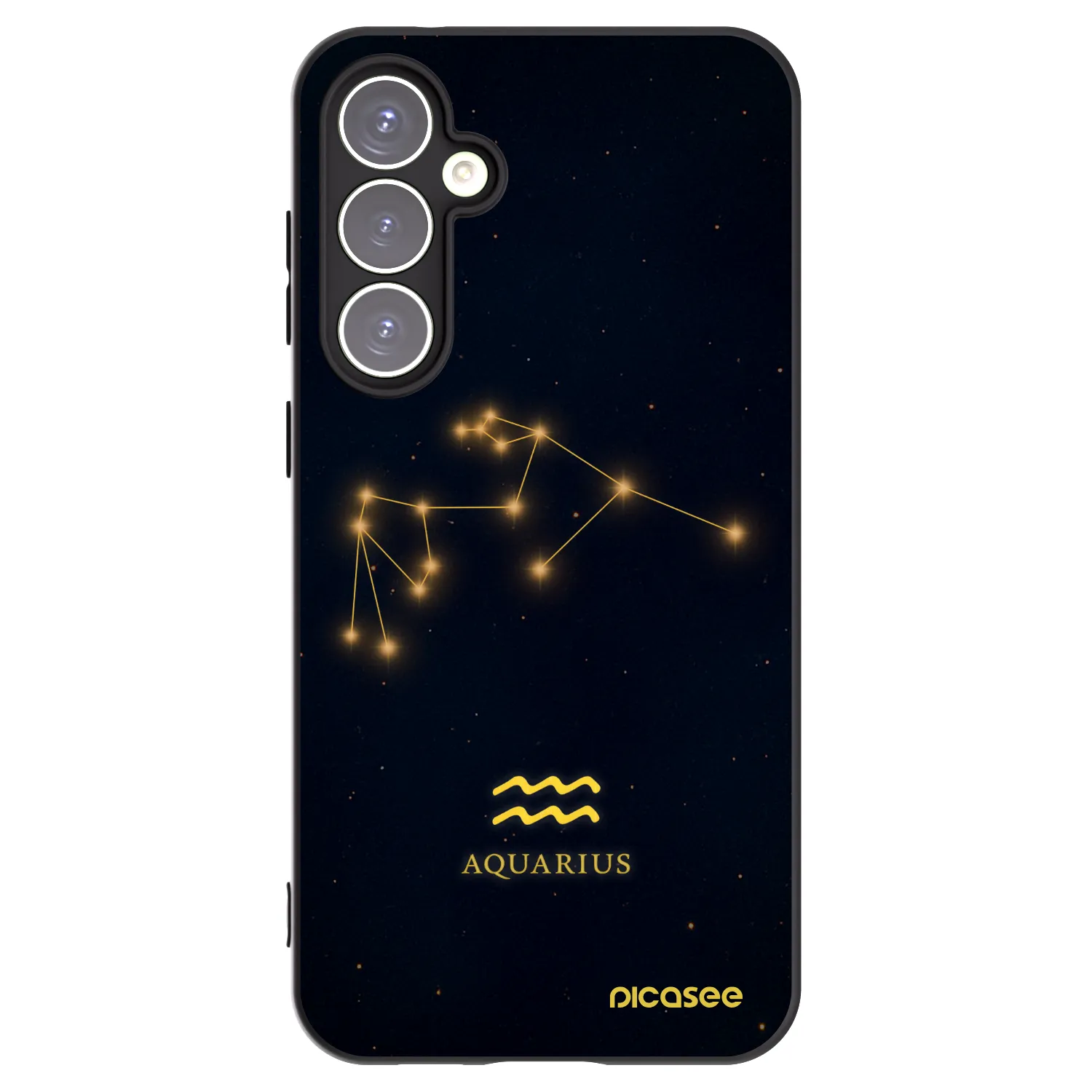 Picasee fekete szilikon tok az alábbi mobiltelefonokra Samsung Galaxy S23 FE S711B - AQUARIUS
