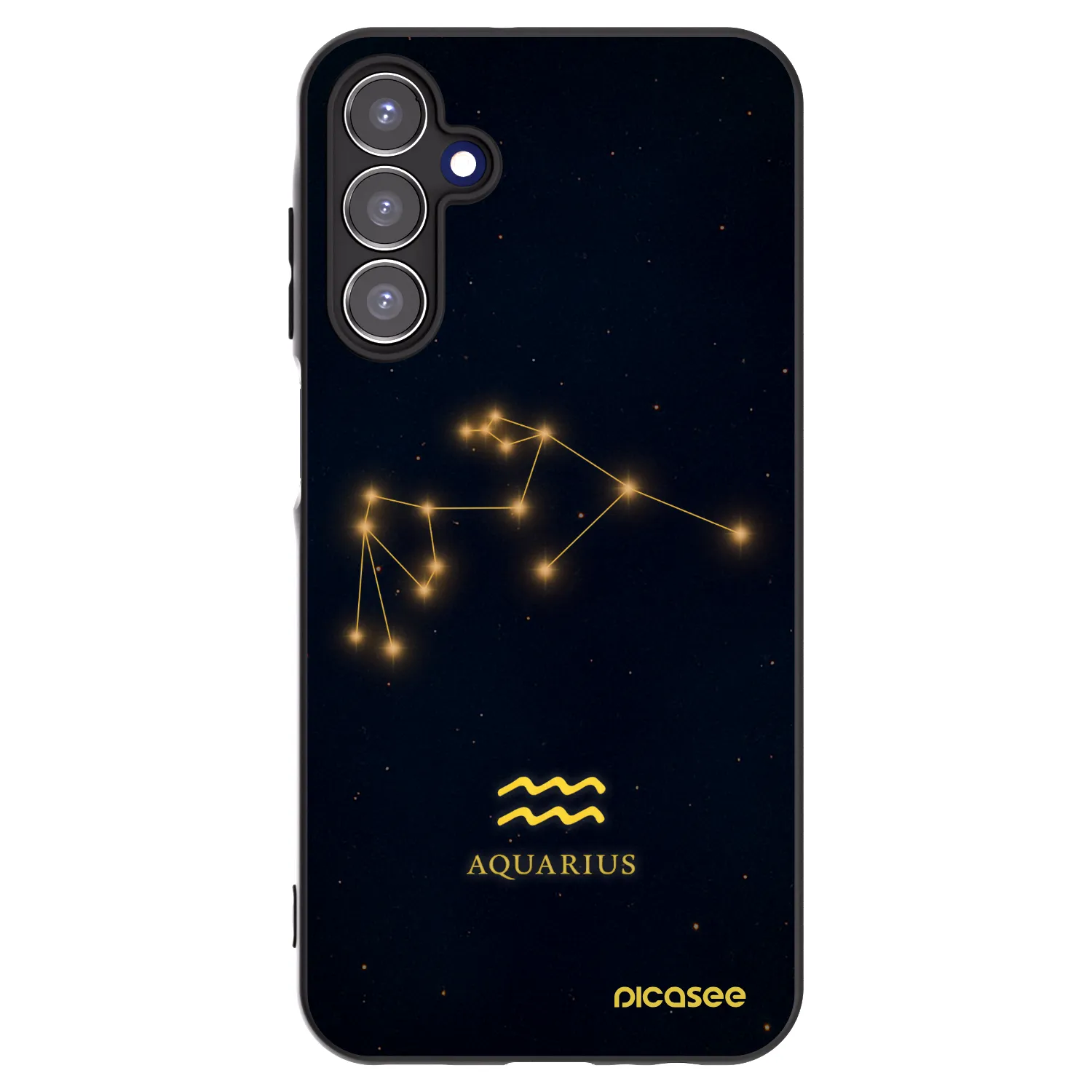 Picasee fekete szilikon tok az alábbi mobiltelefonokra Samsung Galaxy A15 A155F 4G - AQUARIUS