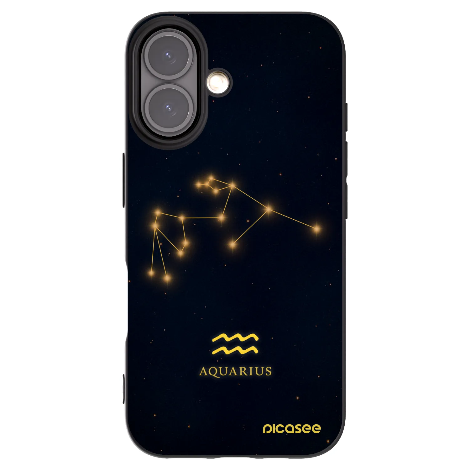 Picasee fekete szilikon tok az alábbi mobiltelefonokra Apple iPhone 16 - AQUARIUS