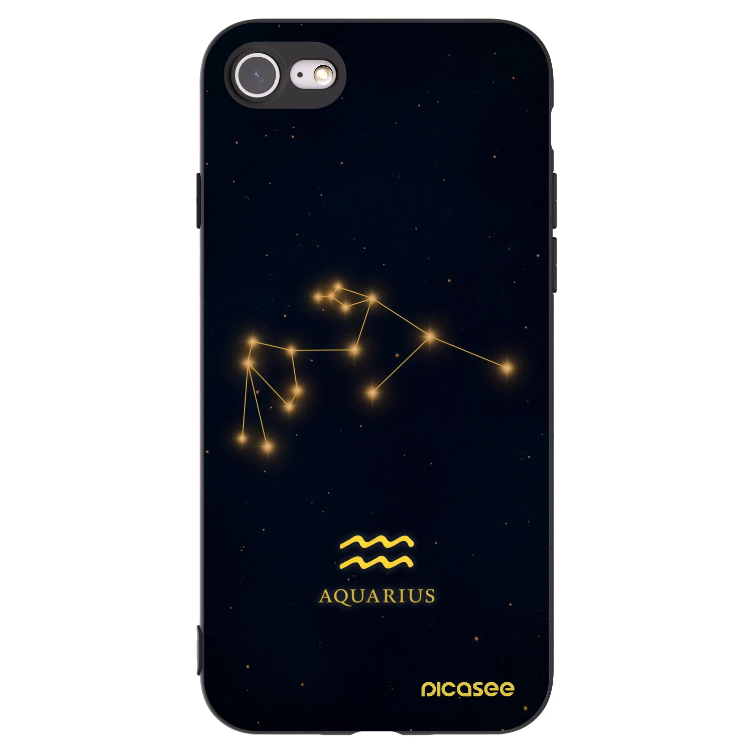 Picasee fekete szilikon tok az alábbi mobiltelefonokra Apple iPhone 8 - AQUARIUS