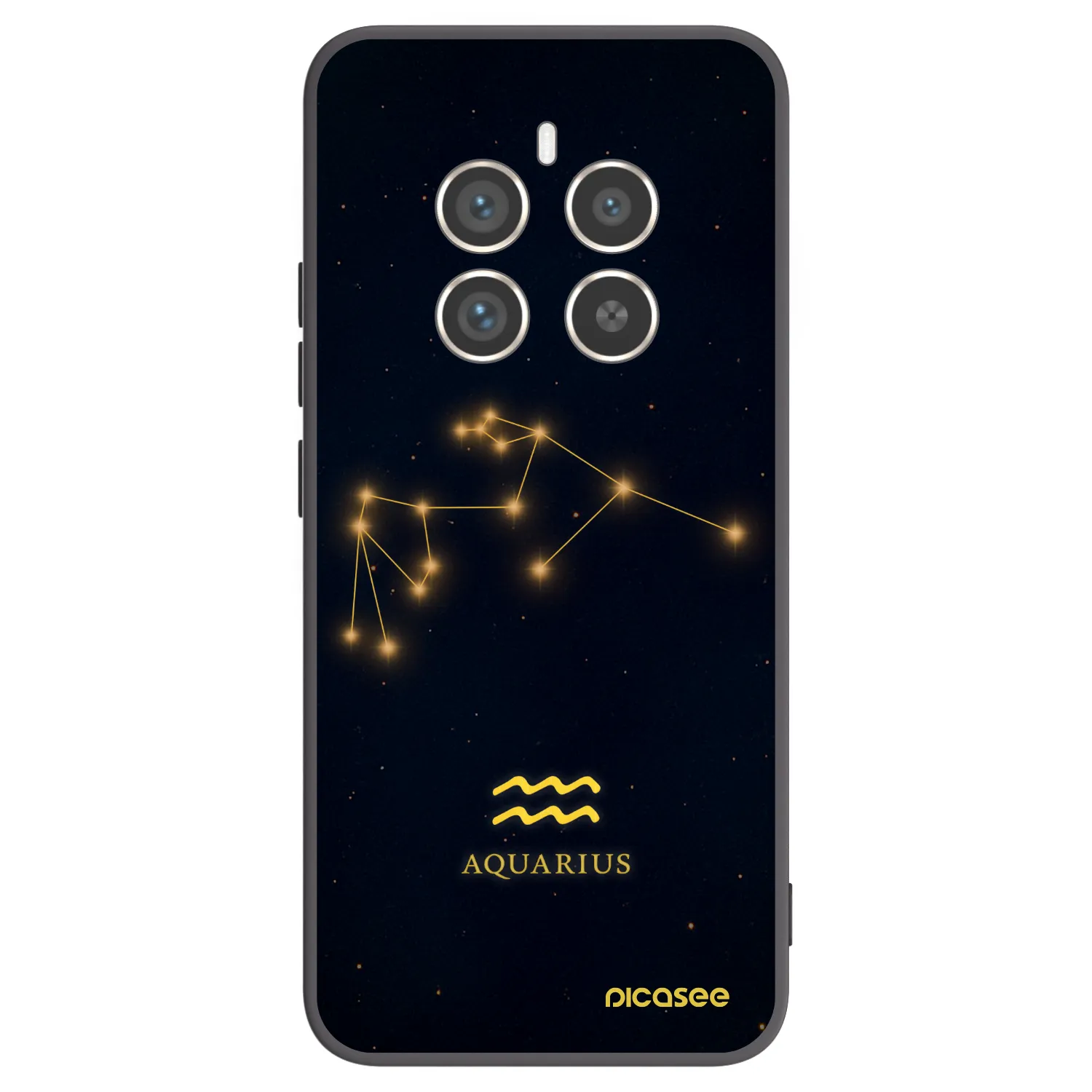 Picasee fekete szilikon tok az alábbi mobiltelefonokra Realme 12 Pro 5G - AQUARIUS