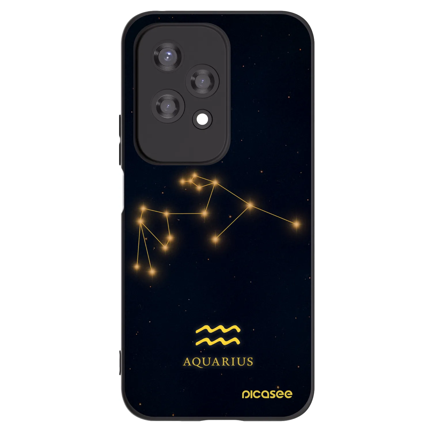 Picasee fekete szilikon tok az alábbi mobiltelefonokra Honor 200 Lite - AQUARIUS