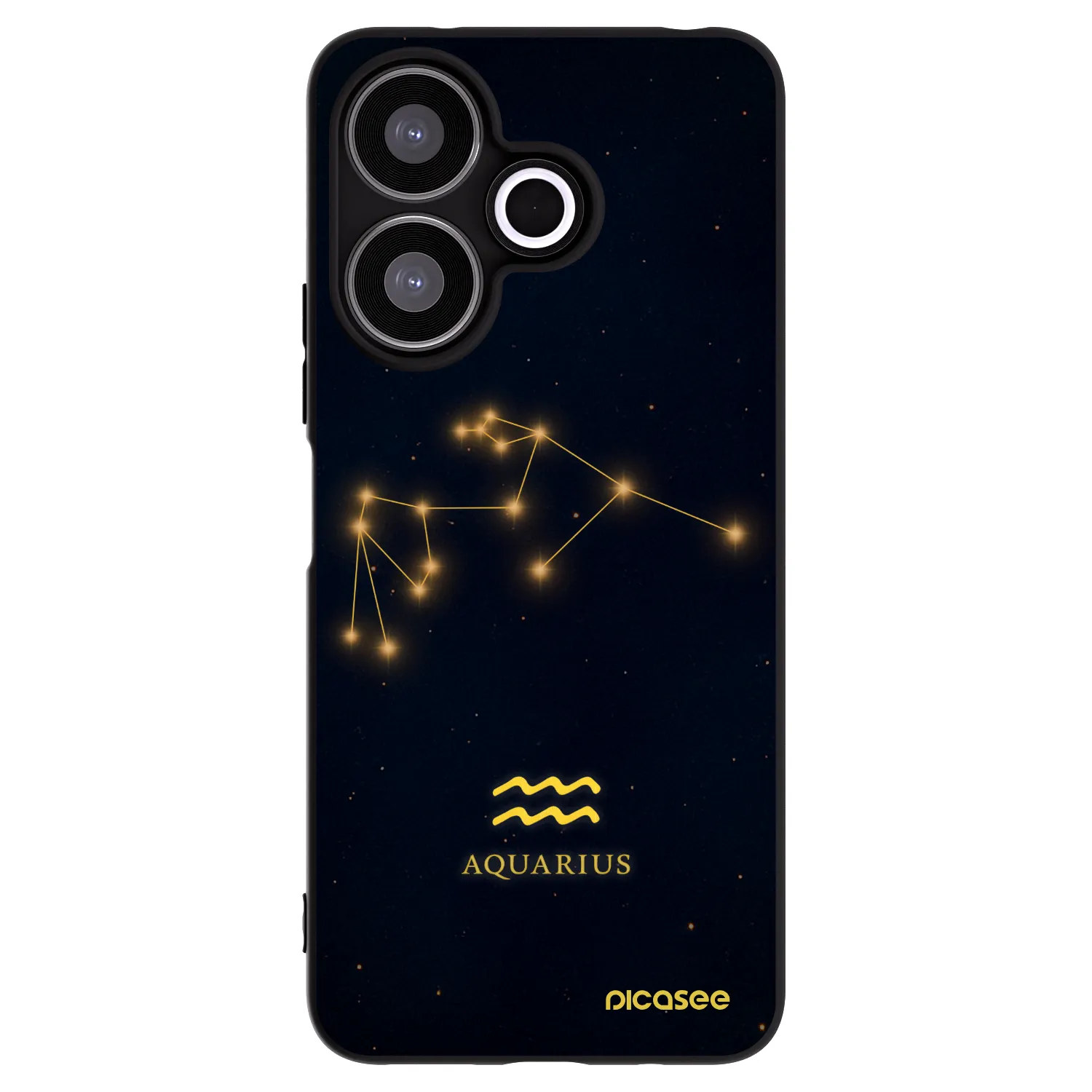 Picasee fekete szilikon tok az alábbi mobiltelefonokra Xiaomi Redmi 13 4G - AQUARIUS