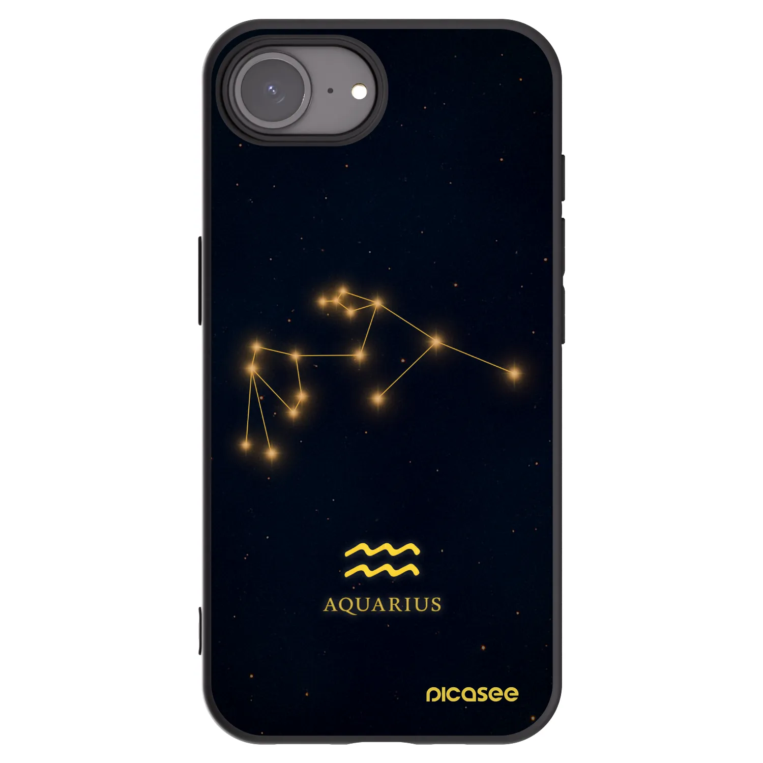 Picasee fekete szilikon tok az alábbi mobiltelefonokra Apple iPhone 16e - AQUARIUS
