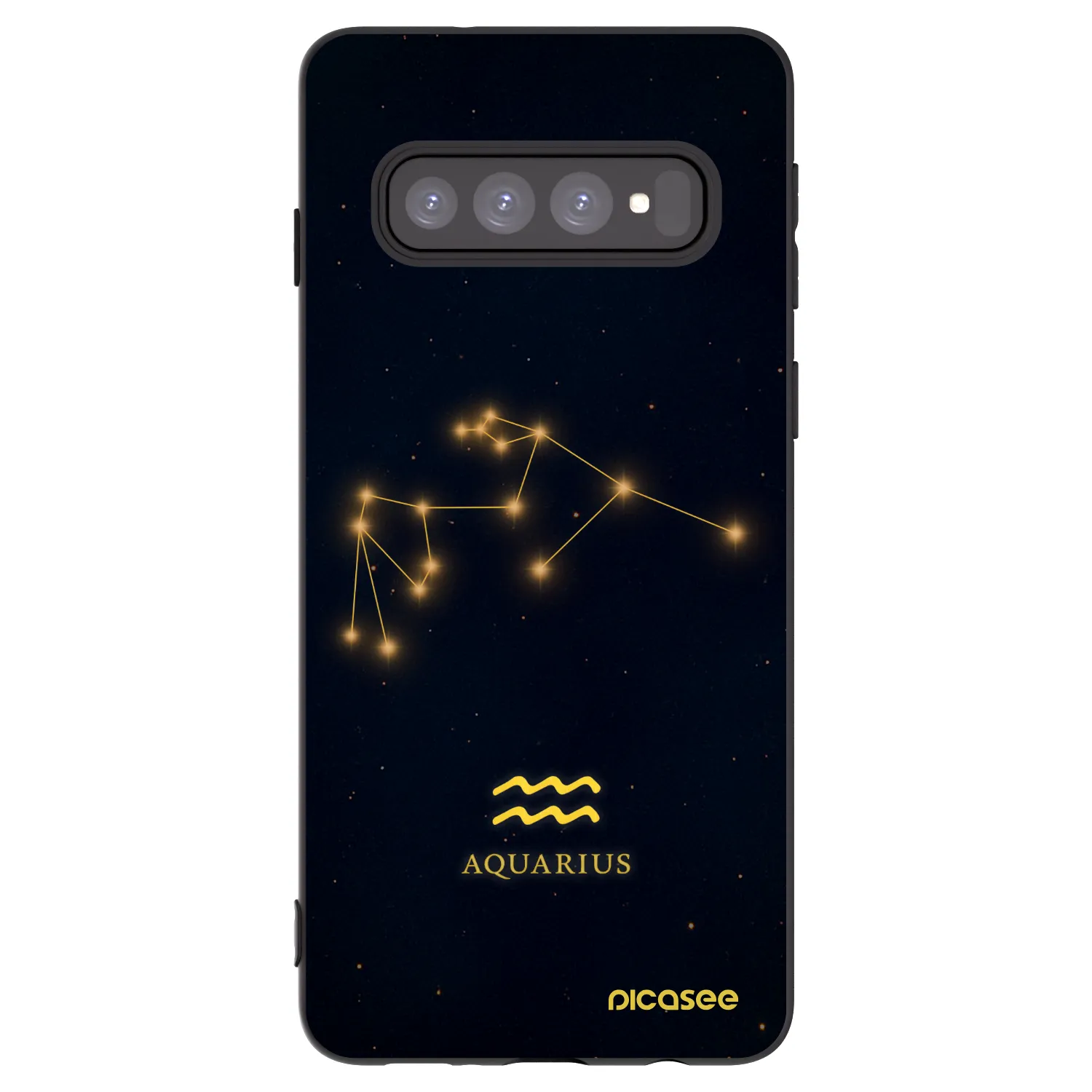 Picasee fekete szilikon tok az alábbi mobiltelefonokra Samsung Galaxy S10 G973 - AQUARIUS