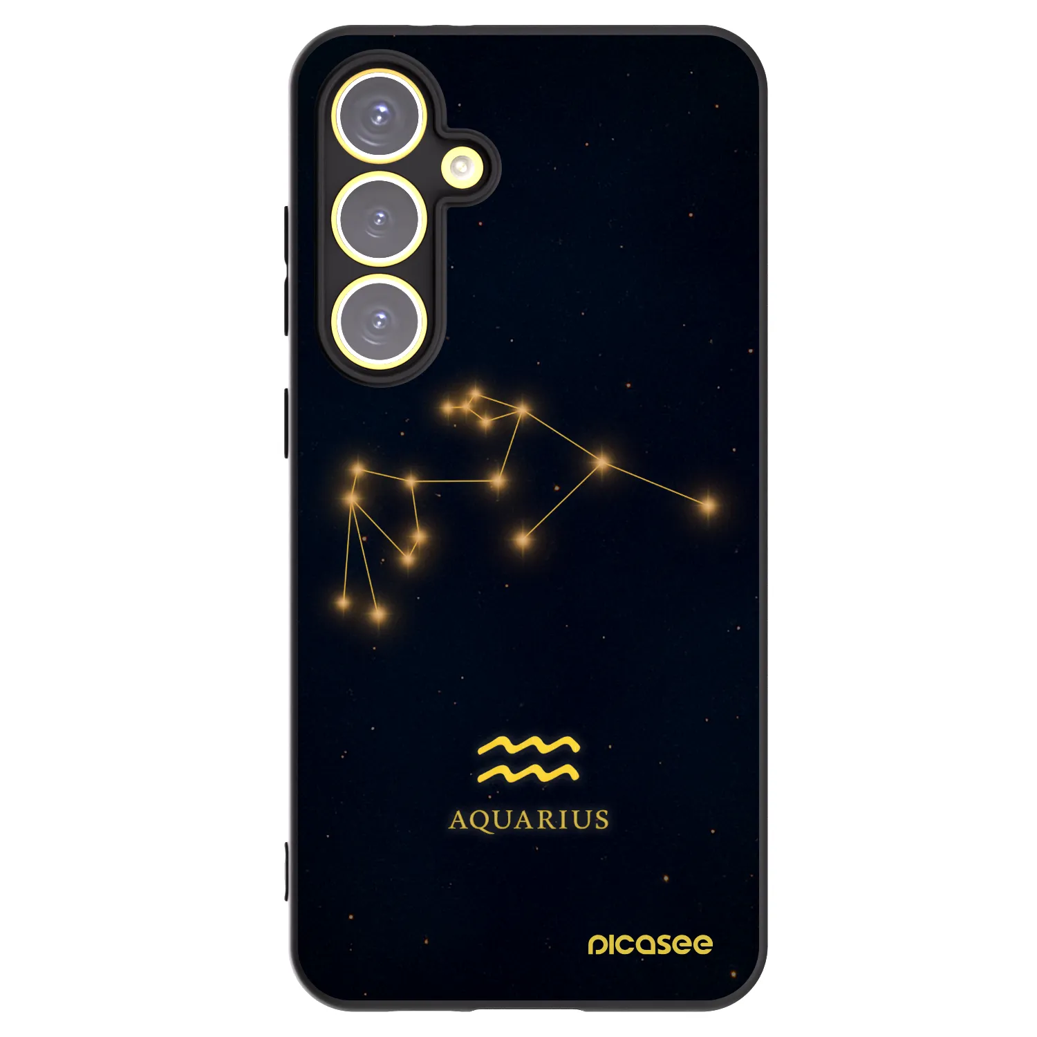 Picasee fekete szilikon tok az alábbi mobiltelefonokra Samsung Galaxy S24 FE S721B - AQUARIUS