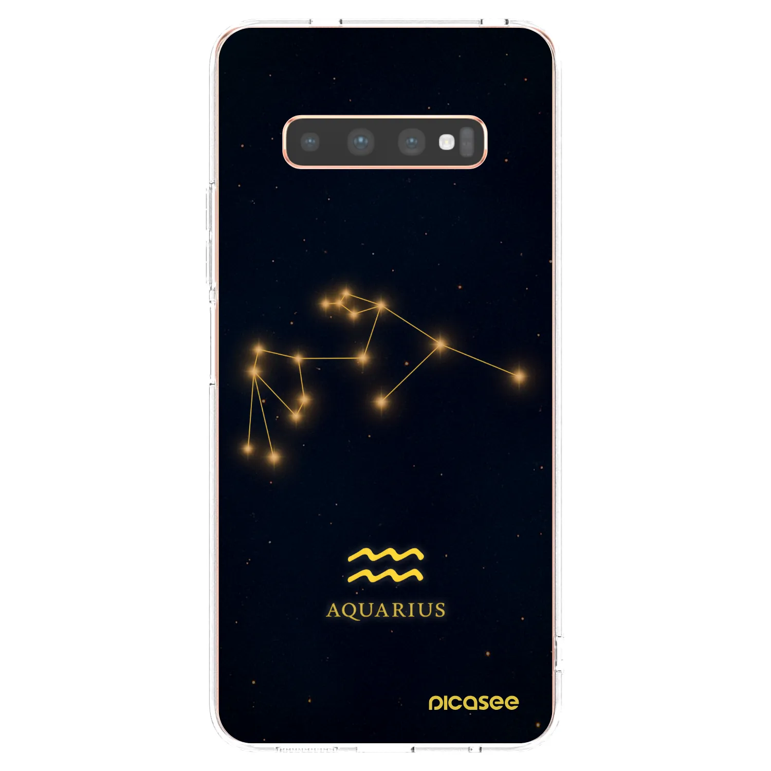 Picasee átlátszó szilikon tok az alábbi mobiltelefonokra Samsung Galaxy S10 Plus G975 - AQUARIUS