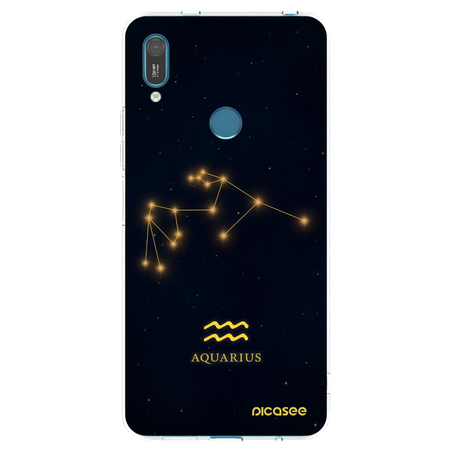 Picasee átlátszó szilikon tok az alábbi mobiltelefonokra Huawei Y7 2019 - AQUARIUS
