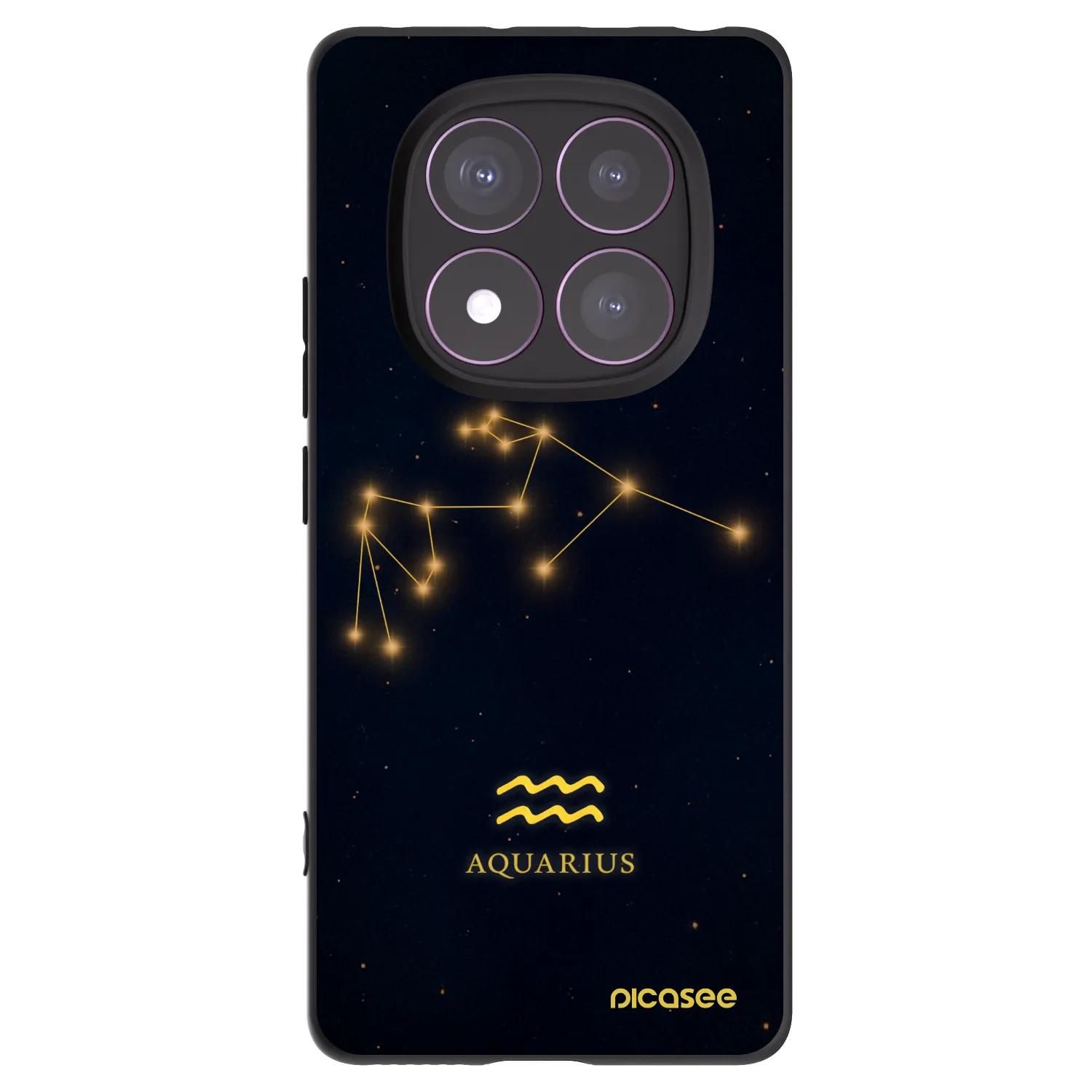 Picasee fekete szilikon tok az alábbi mobiltelefonokra Xiaomi Redmi Note 14 Pro 4G - AQUARIUS