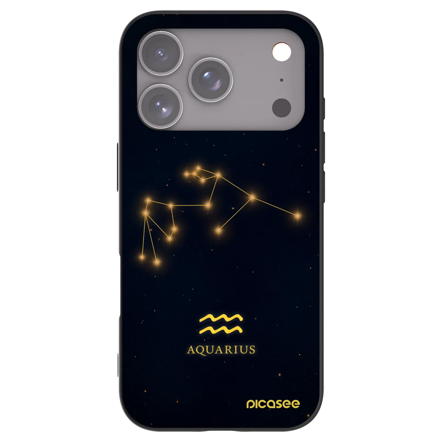 Picasee fekete szilikon tok az alábbi mobiltelefonokra Apple iPhone 17 Pro - AQUARIUS