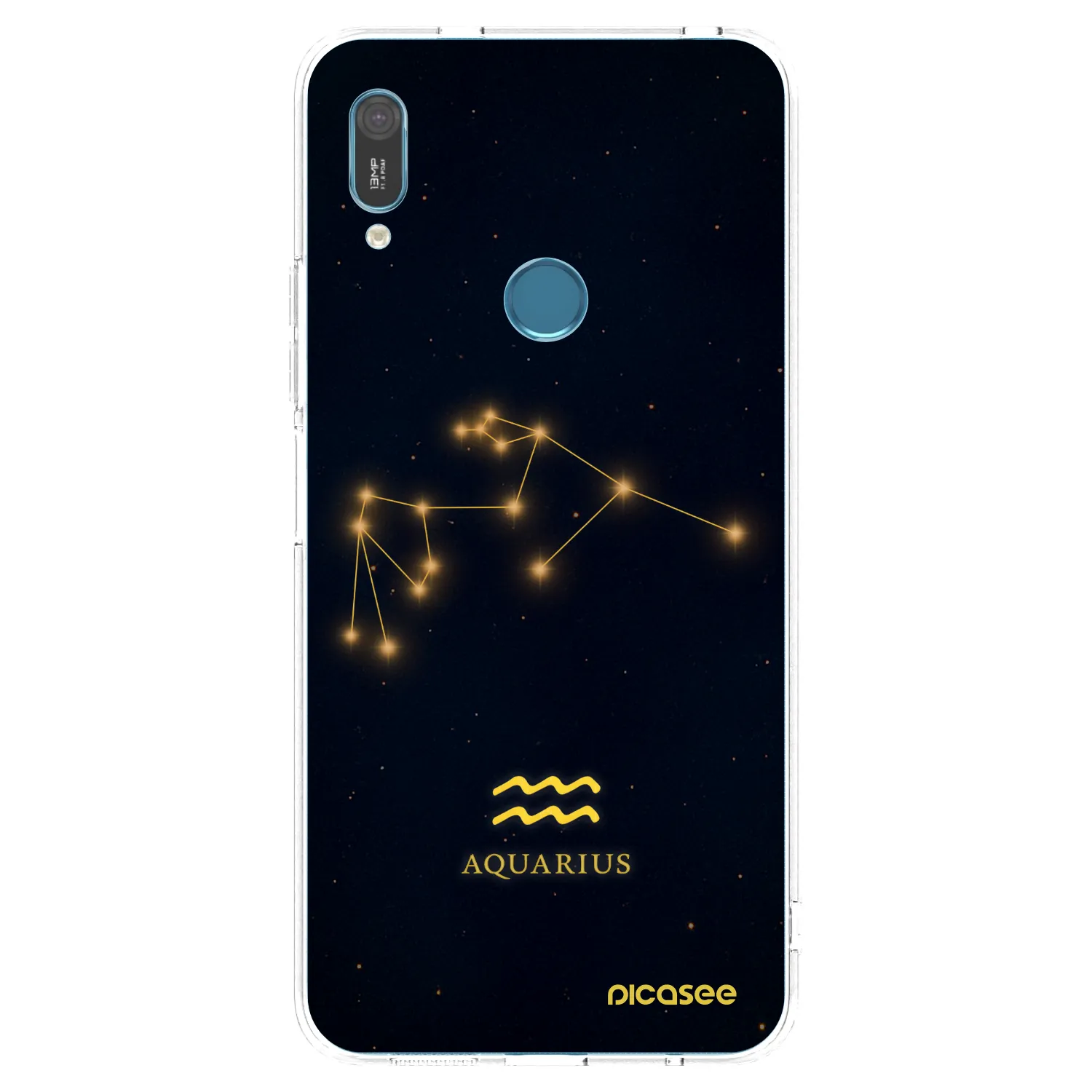Picasee átlátszó szilikon tok az alábbi mobiltelefonokra Huawei Y6 2019 - AQUARIUS