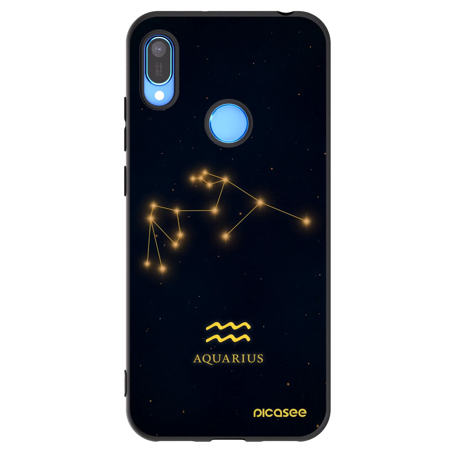 Picasee fekete szilikon tok az alábbi mobiltelefonokra Huawei Y6 2019 - AQUARIUS