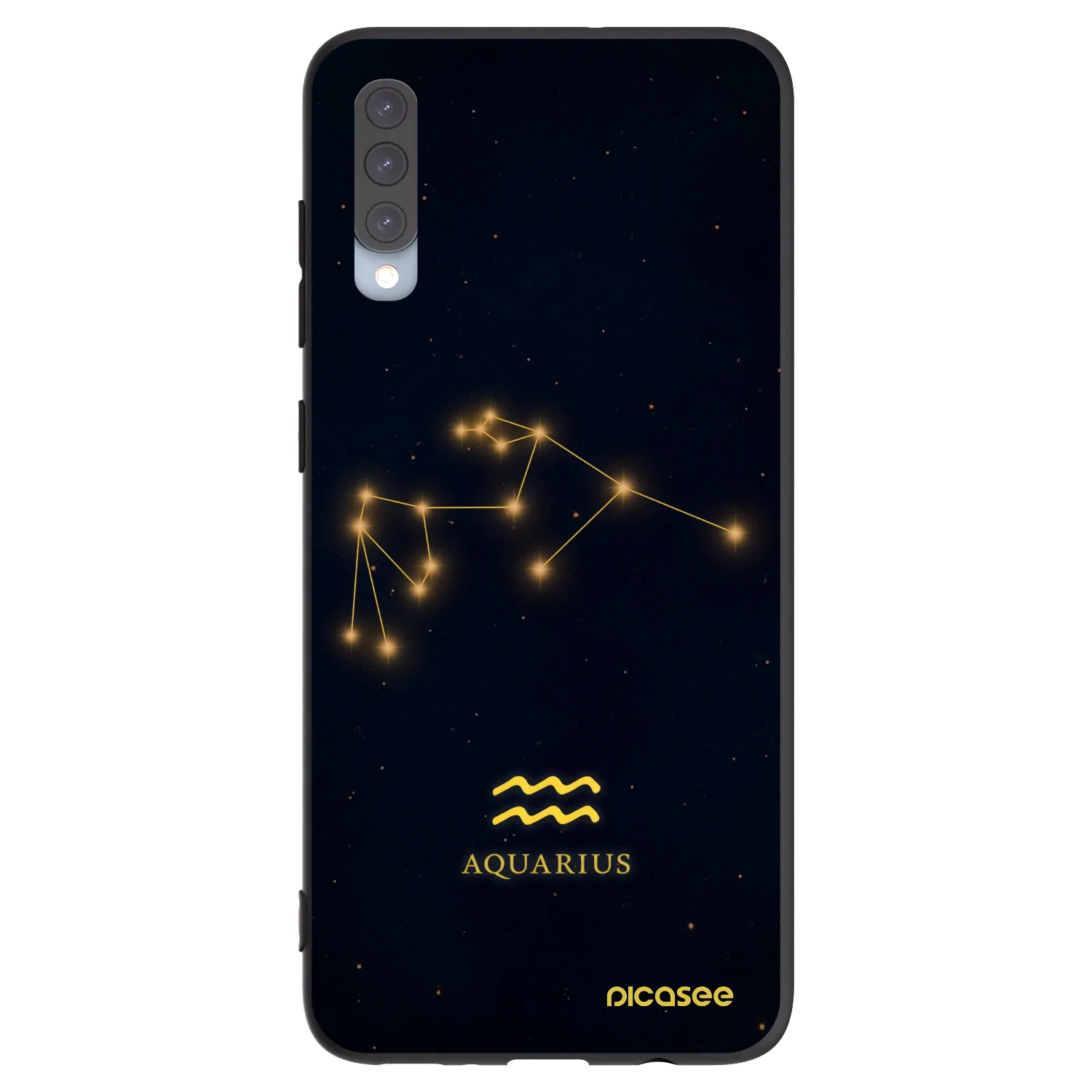 Picasee fekete szilikon tok az alábbi mobiltelefonokra Samsung Galaxy A70 A705F - AQUARIUS