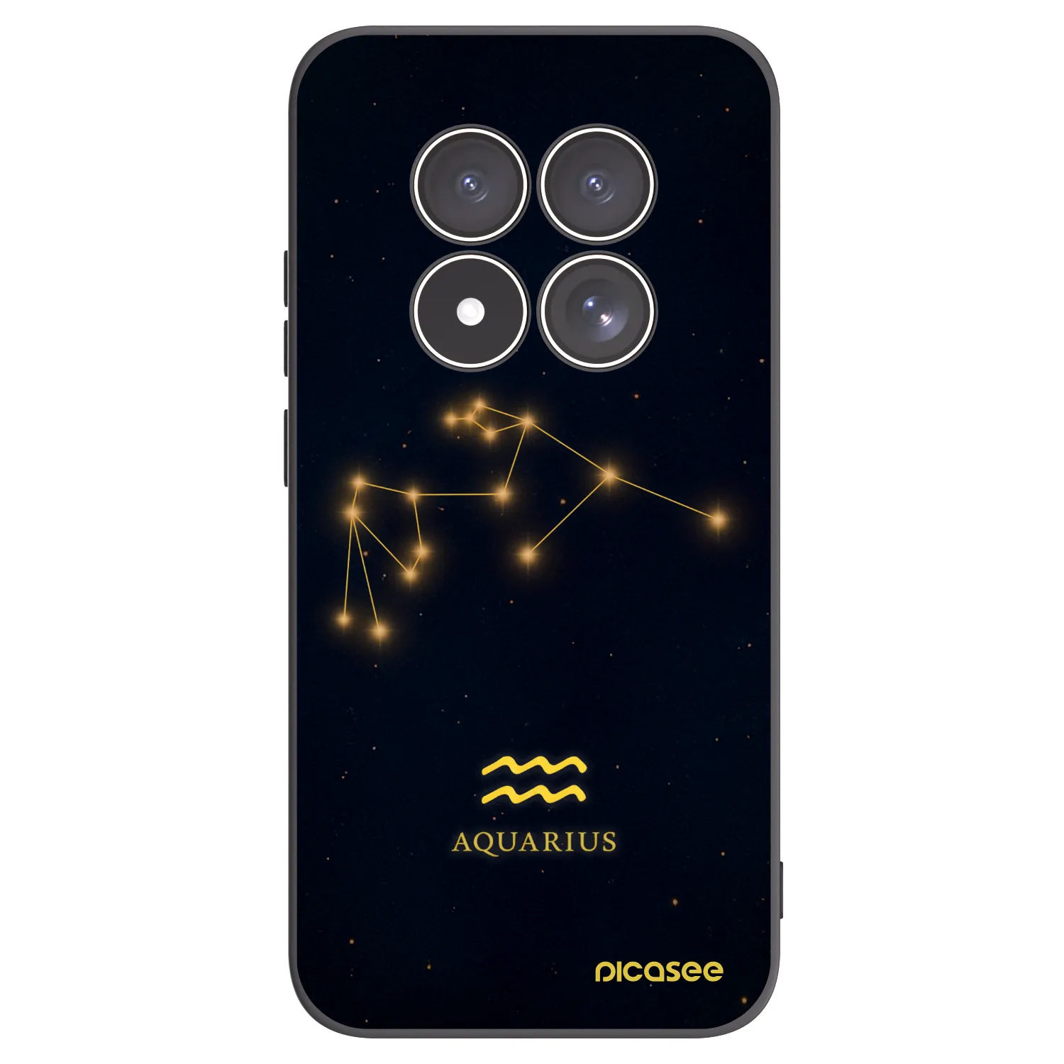 Picasee fekete szilikon tok az alábbi mobiltelefonokra Xiaomi Redmi Note 15 Pro 4G - AQUARIUS