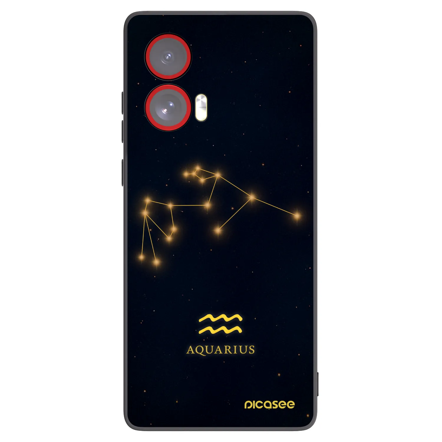 Picasee fekete szilikon tok az alábbi mobiltelefonokra Motorola Edge 50 Fusion - AQUARIUS