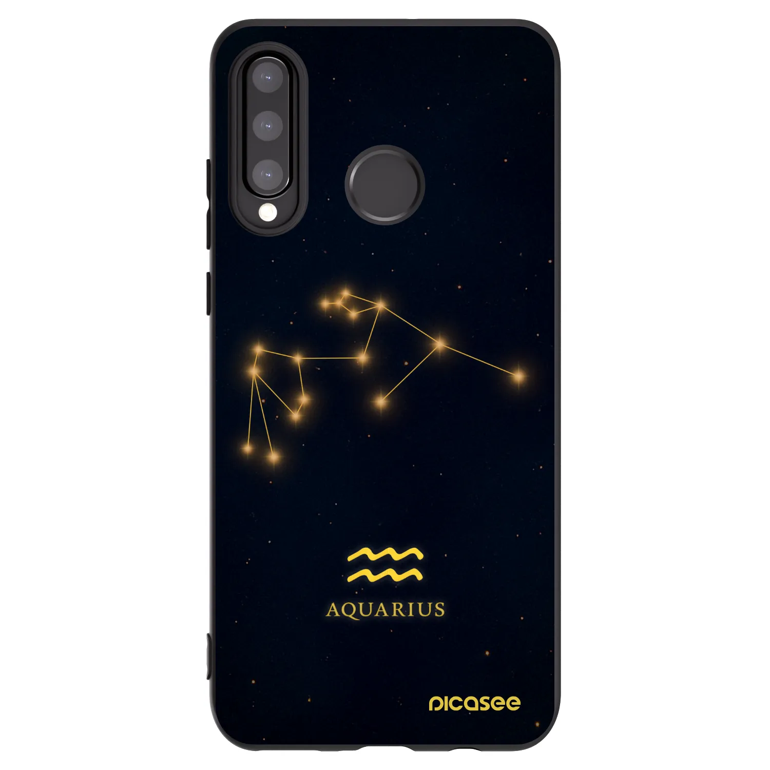 Picasee fekete szilikon tok az alábbi mobiltelefonokra Huawei P30 Lite - AQUARIUS